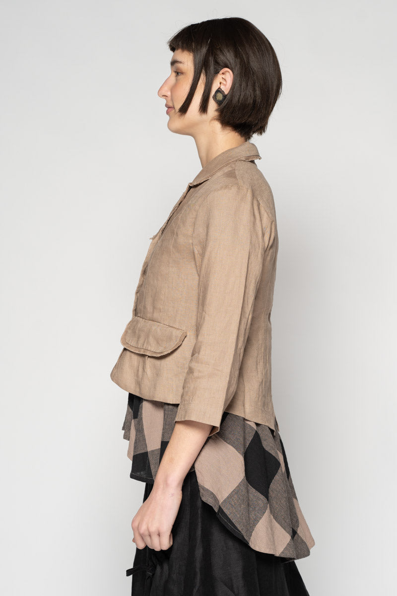 Ouna Jacket - Taupe Linen
