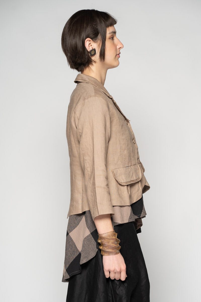 Ouna Jacket - Taupe Linen