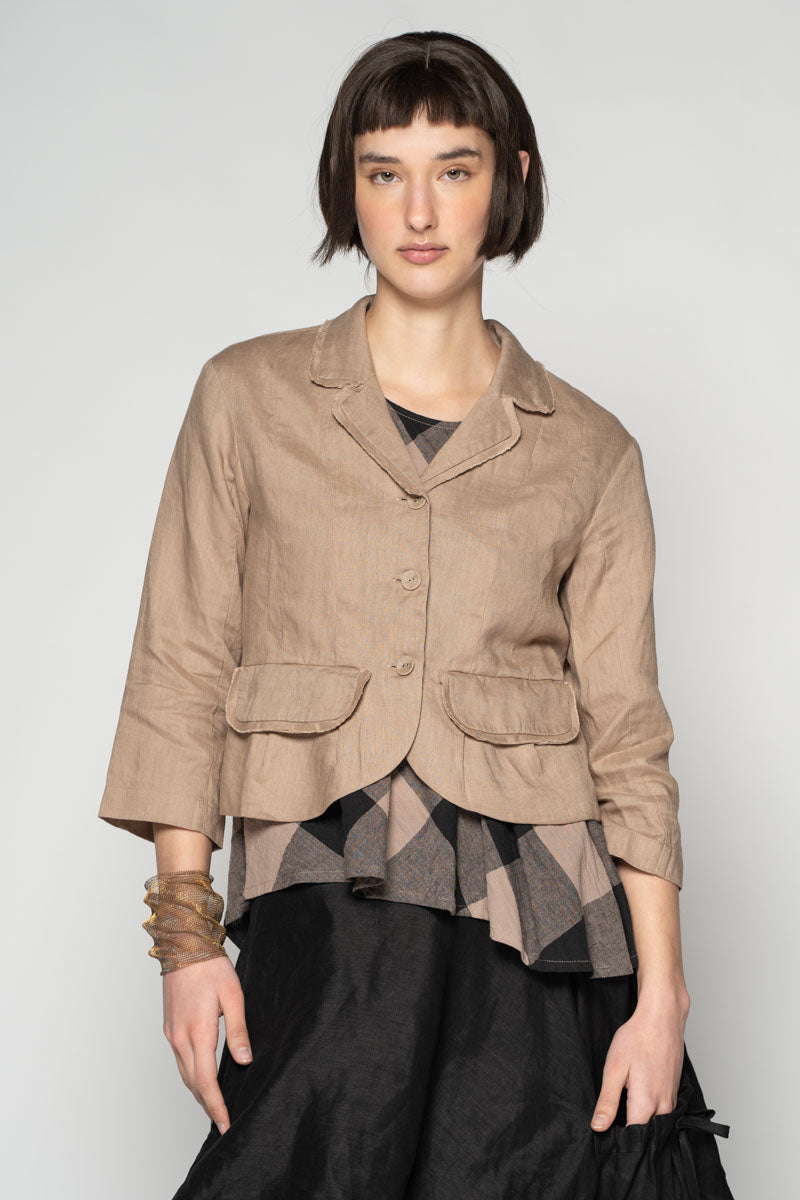 Ouna Jacket - Taupe Linen