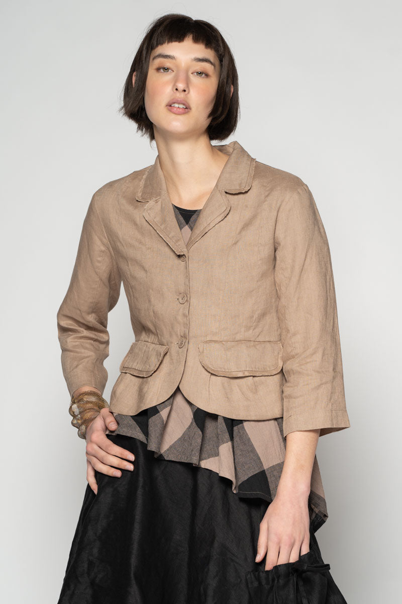 Ouna Jacket - Taupe Linen