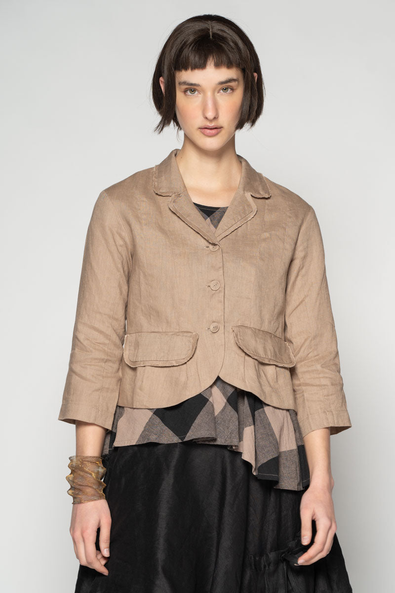 Ouna Jacket - Taupe Linen