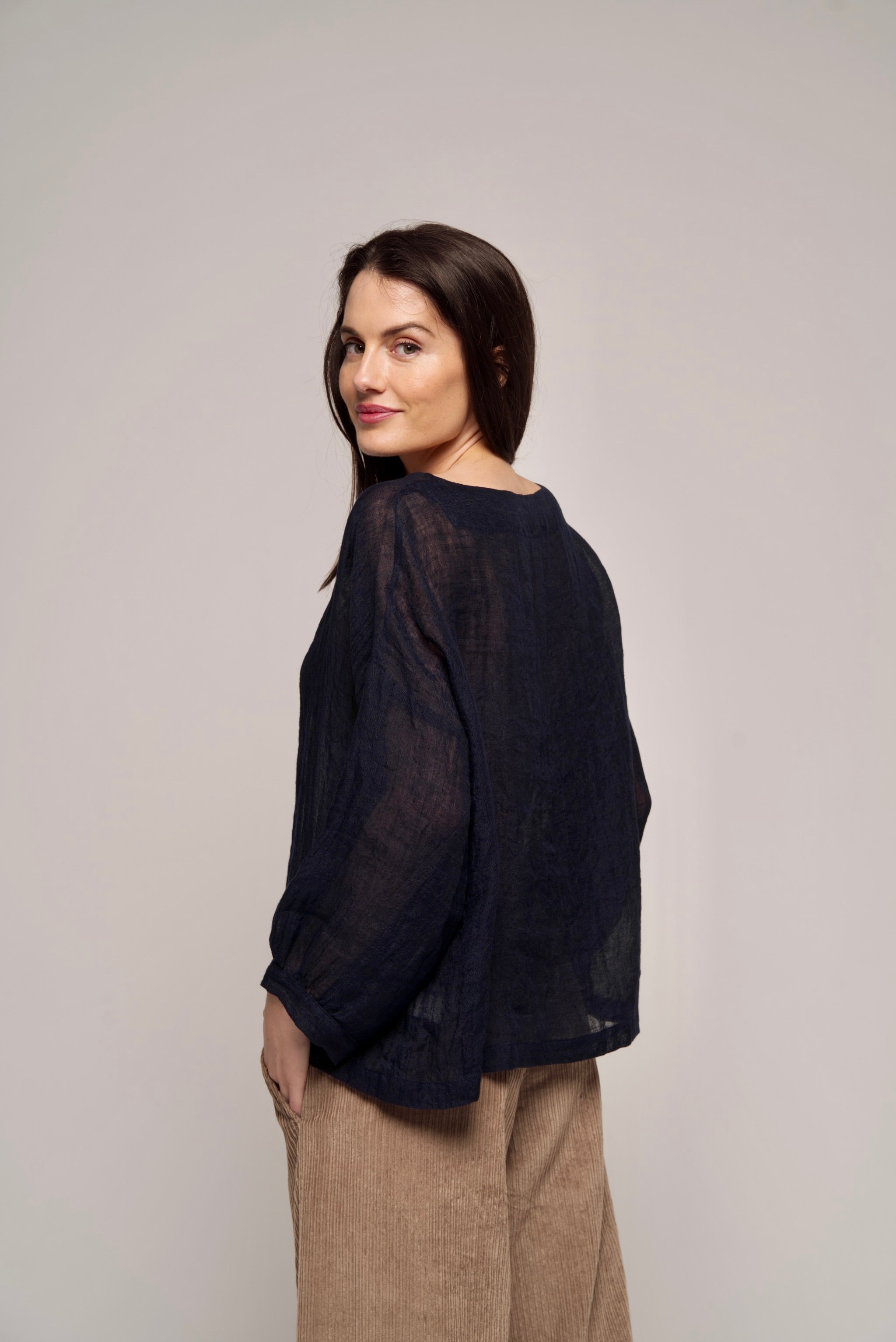 Cora Top - French Navy
