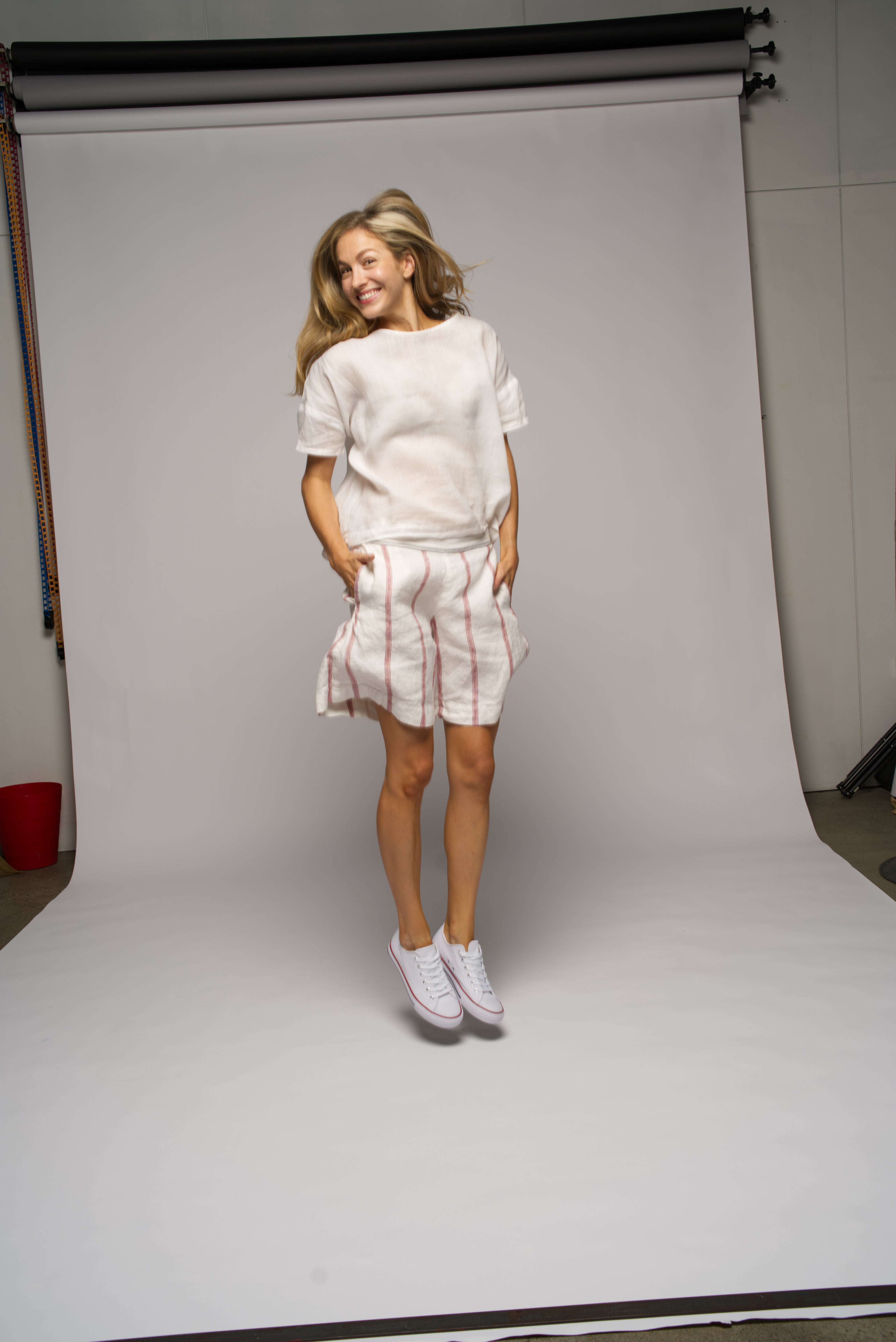 Sailor shorts - red stripe