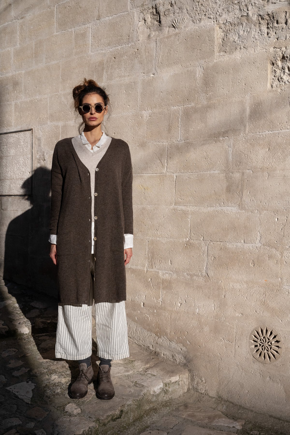 Ellery Wool Cardigan - Brown