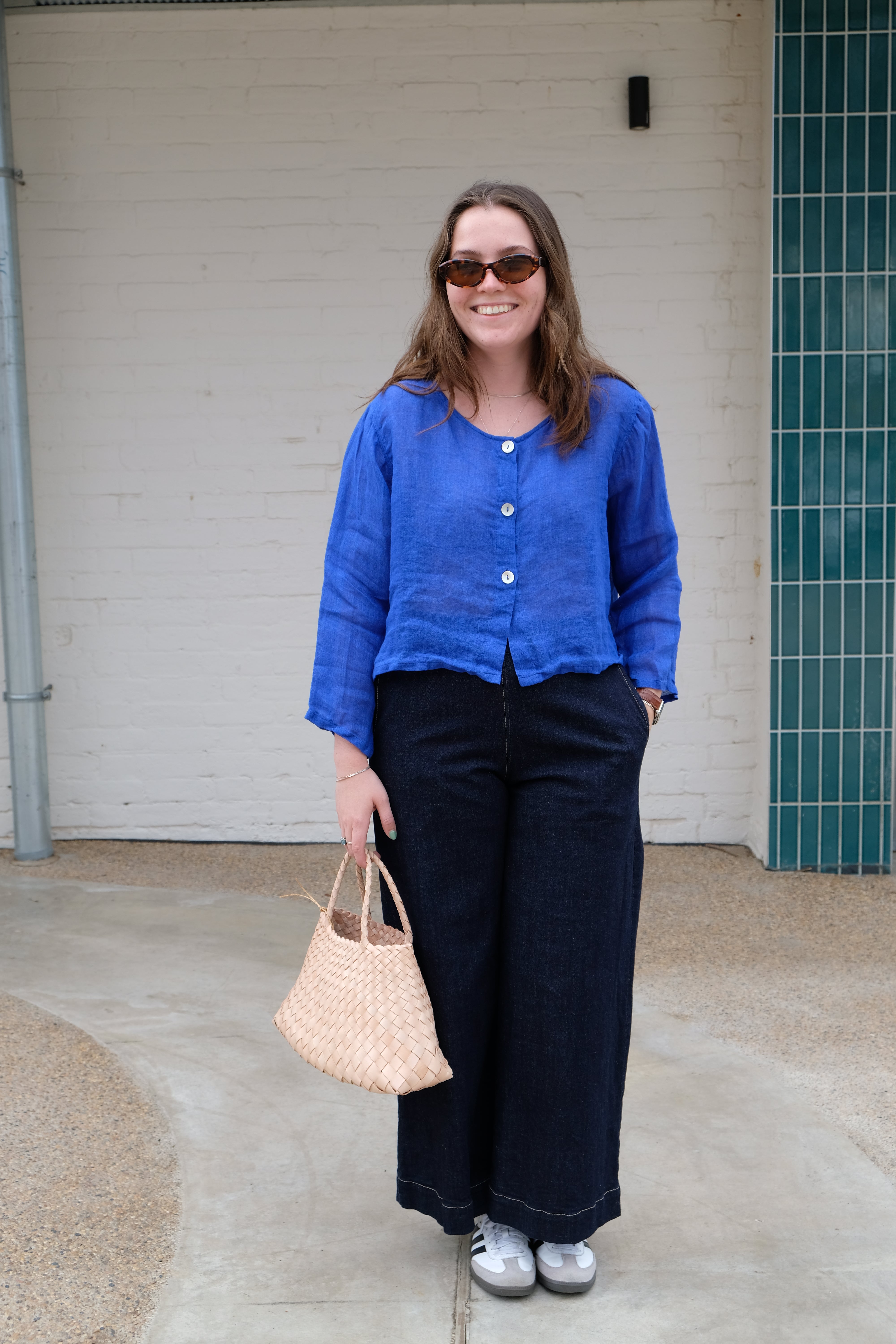 Doto Jacket - Gauze Linen - Cobalt