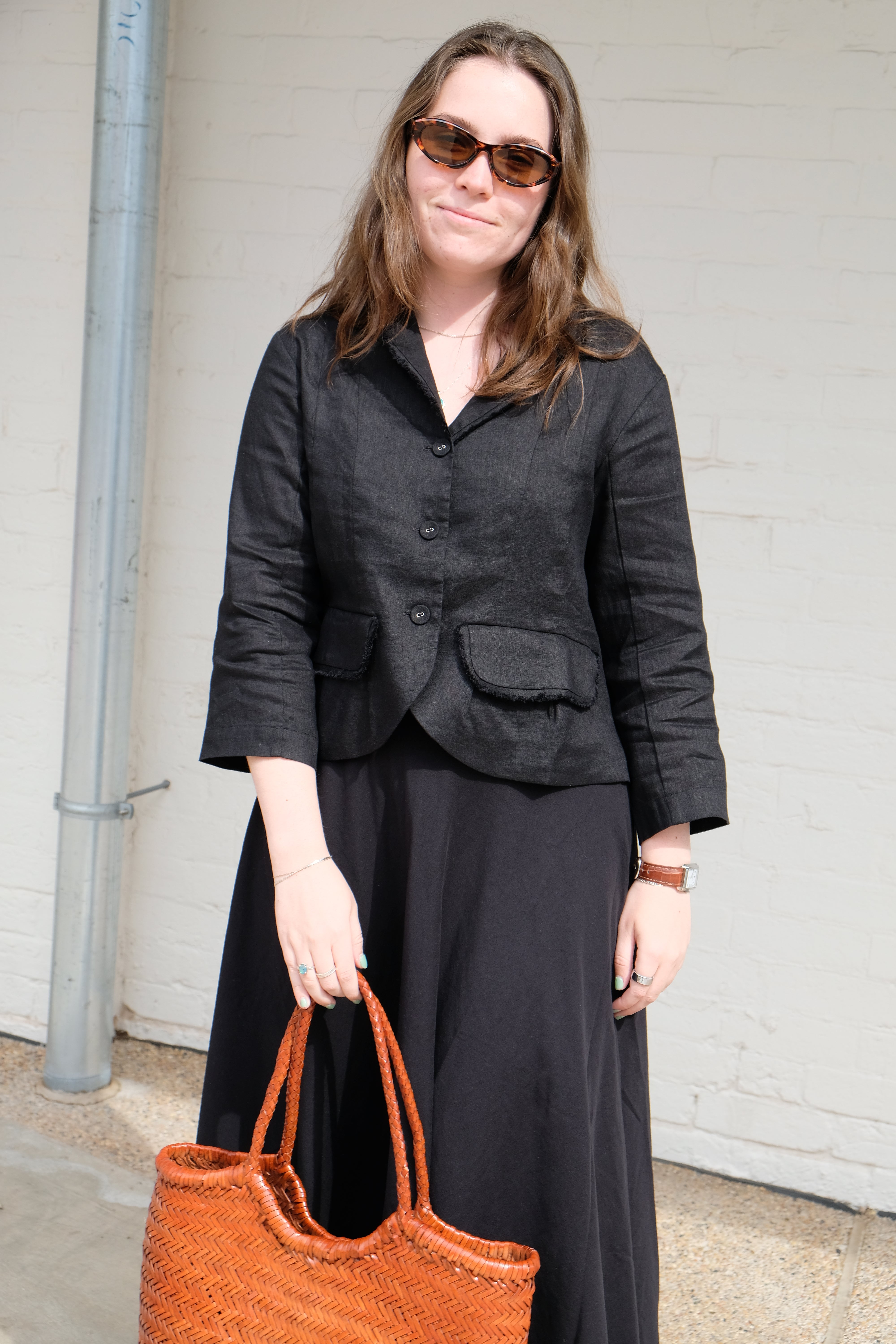 Ouna Jacket - Black Linen