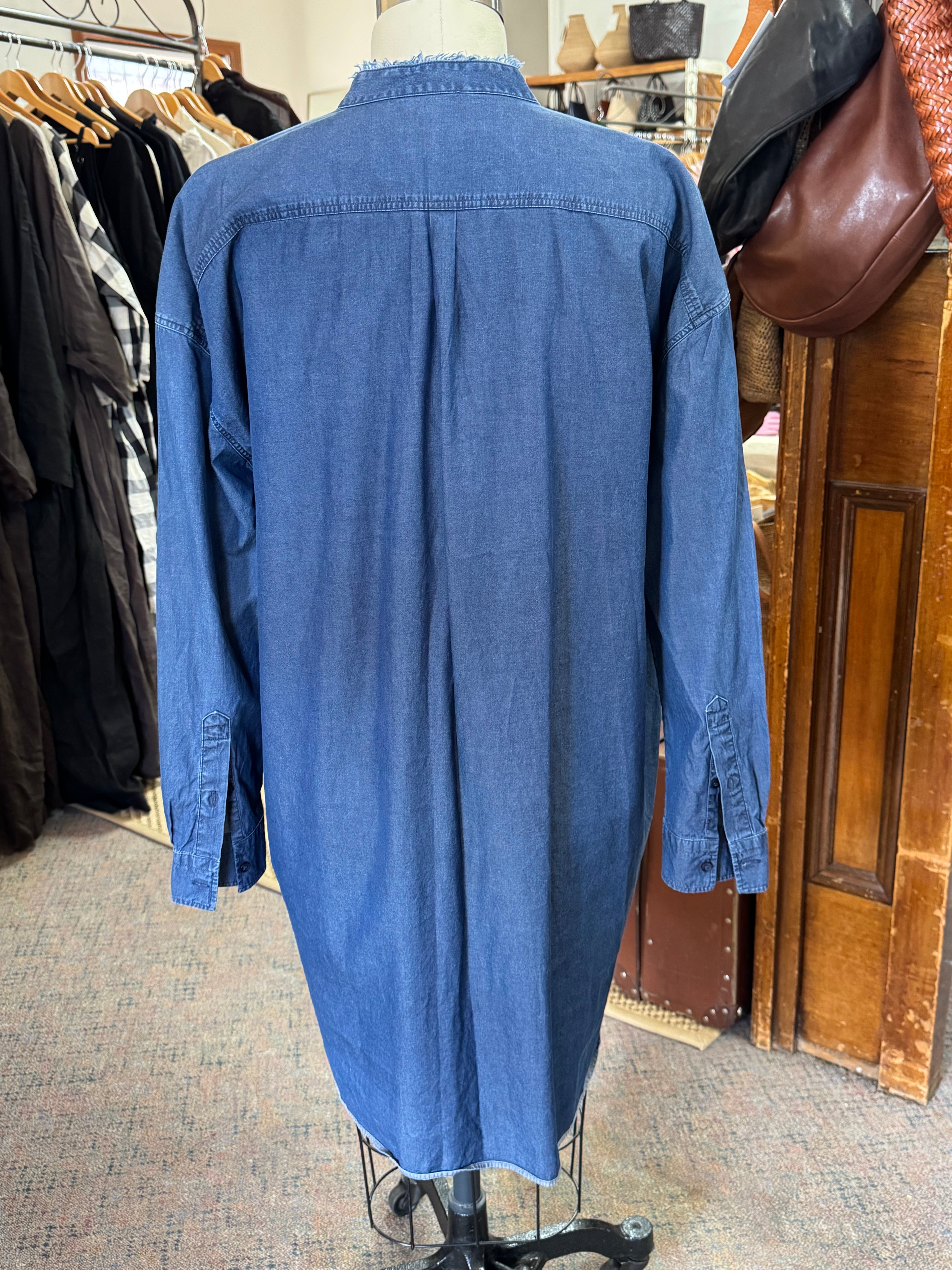 Pre-loved Jac + Jack long chambray shirt