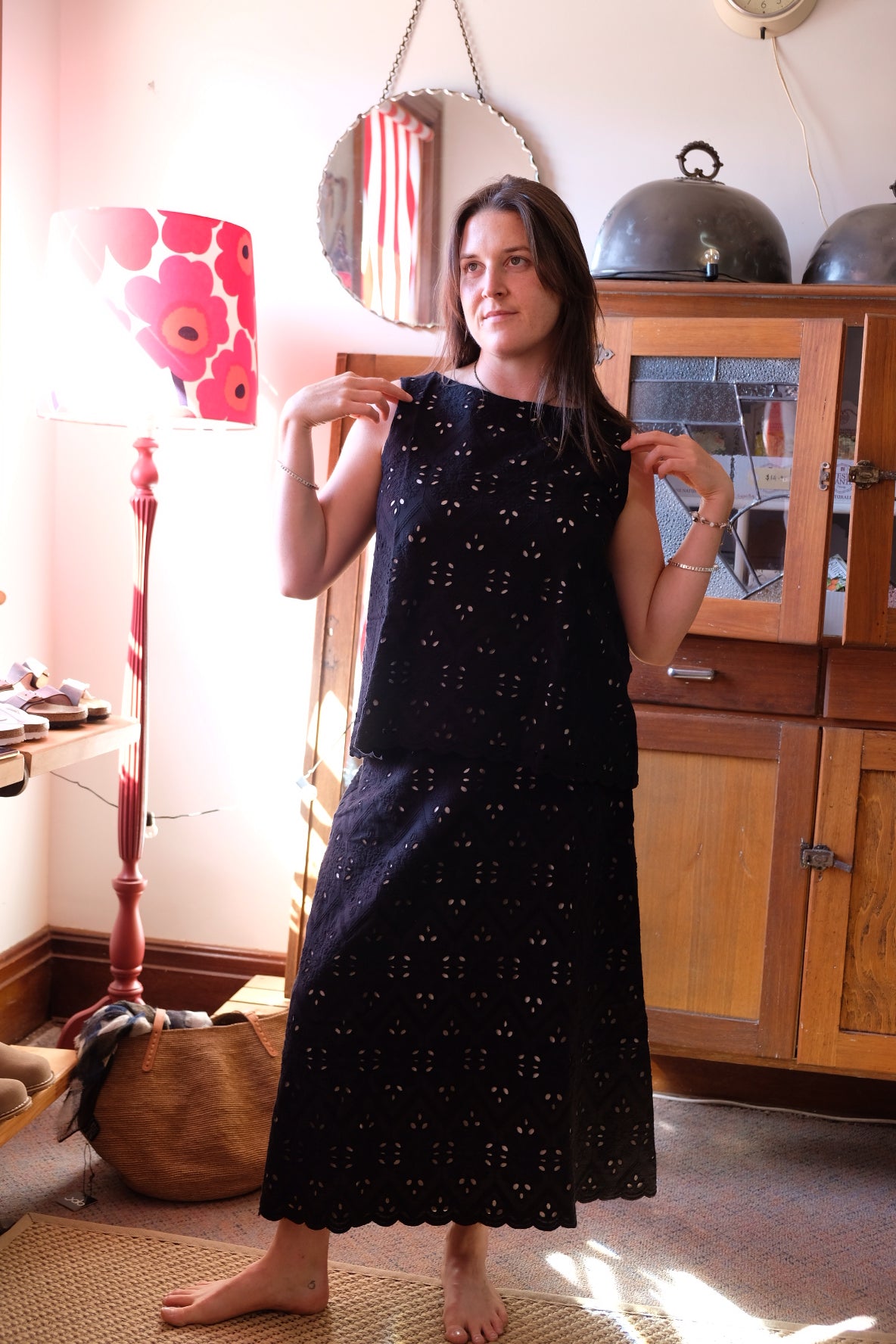 Prada lace skirt - black