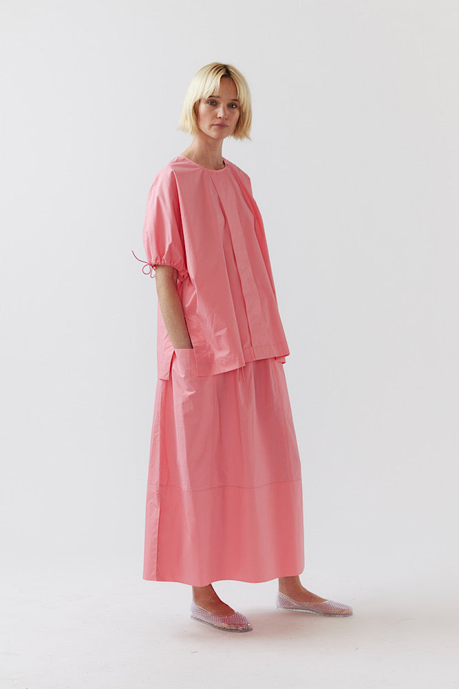 Naomi Top - Strawberry Pink Poplin