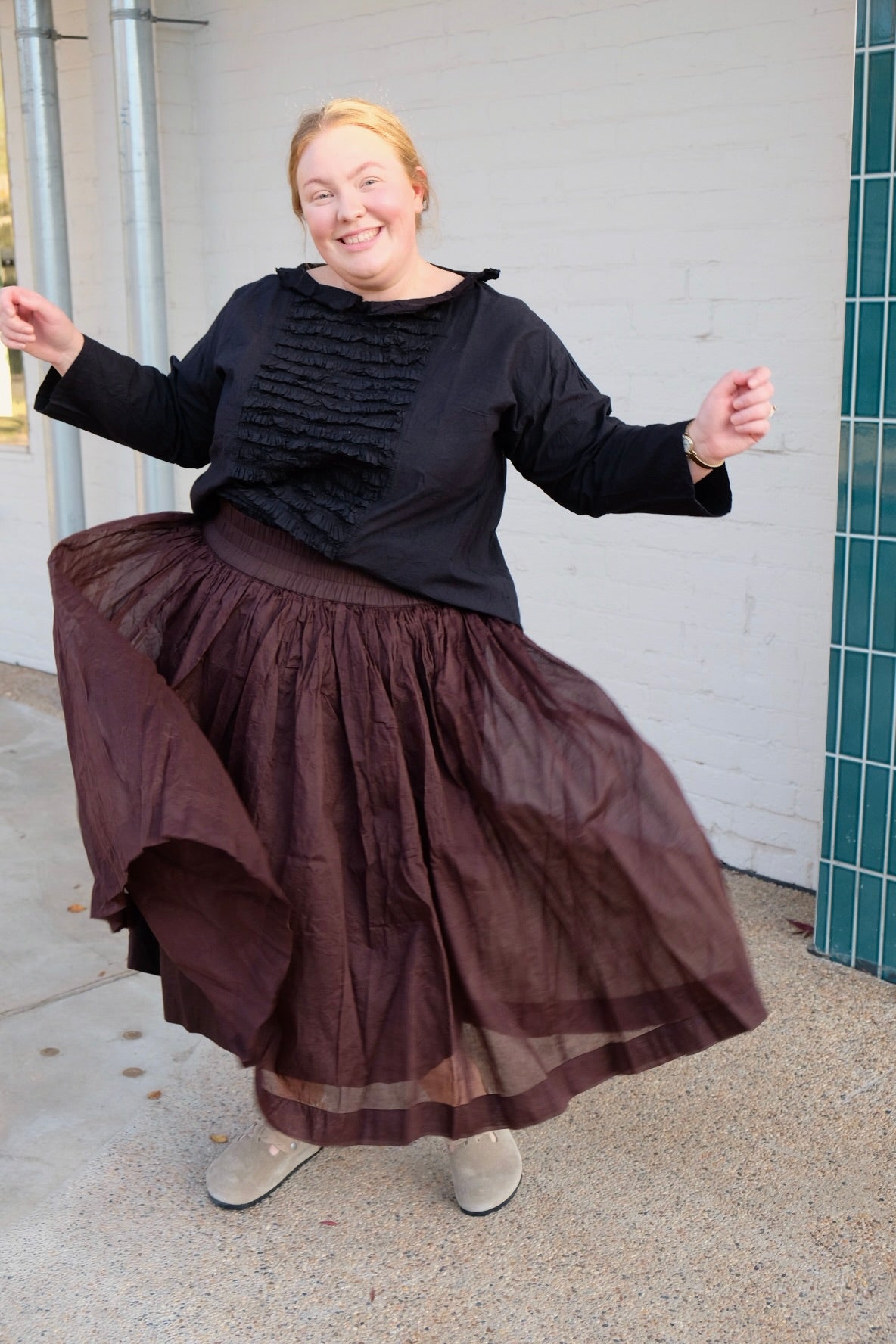 Nyx Tutu Skirt Long - Cotton Organdy Chocolate