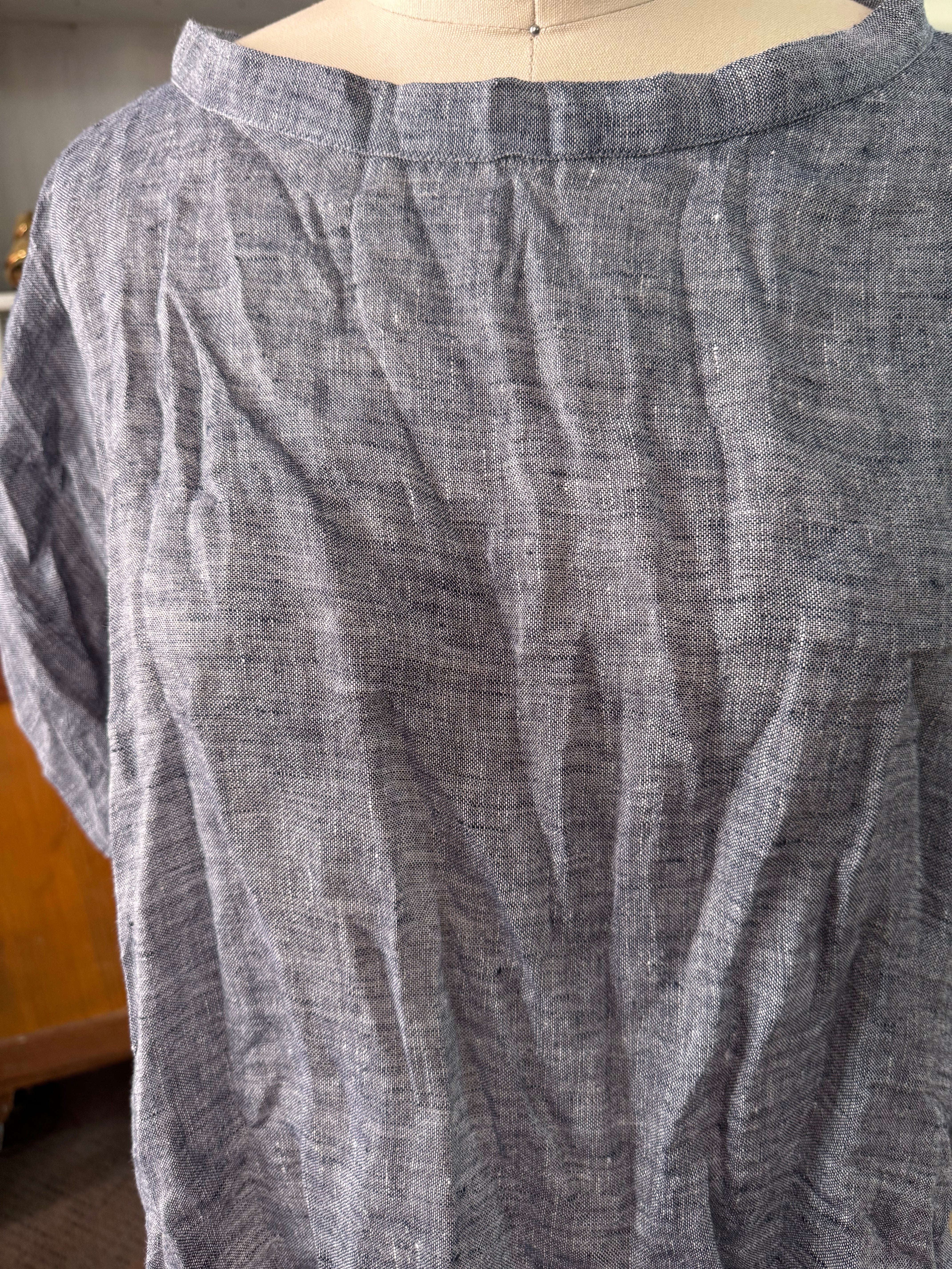 Gauze linen Tee - Chambray