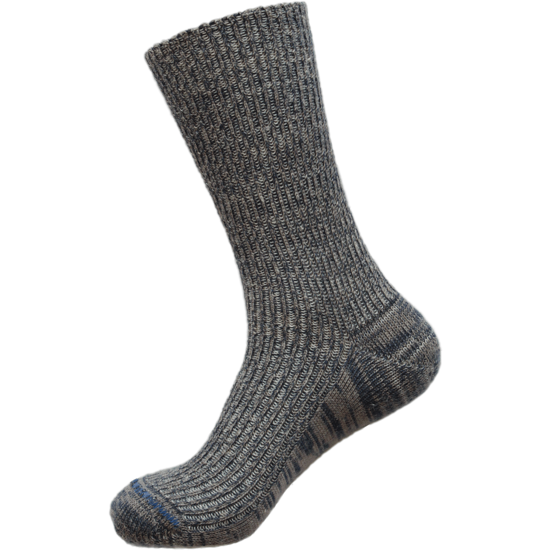 Echidna Ribbed Merino/Hemp - Navy/Light Brown