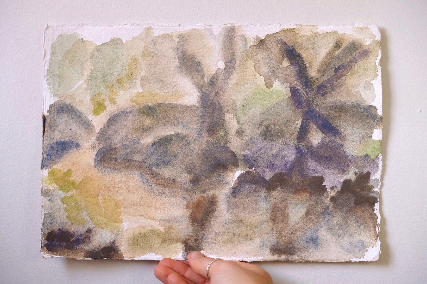 Watercolour Landscape - "Lachlan (Kalari) River Scene" by Clementine Belle McIntosh