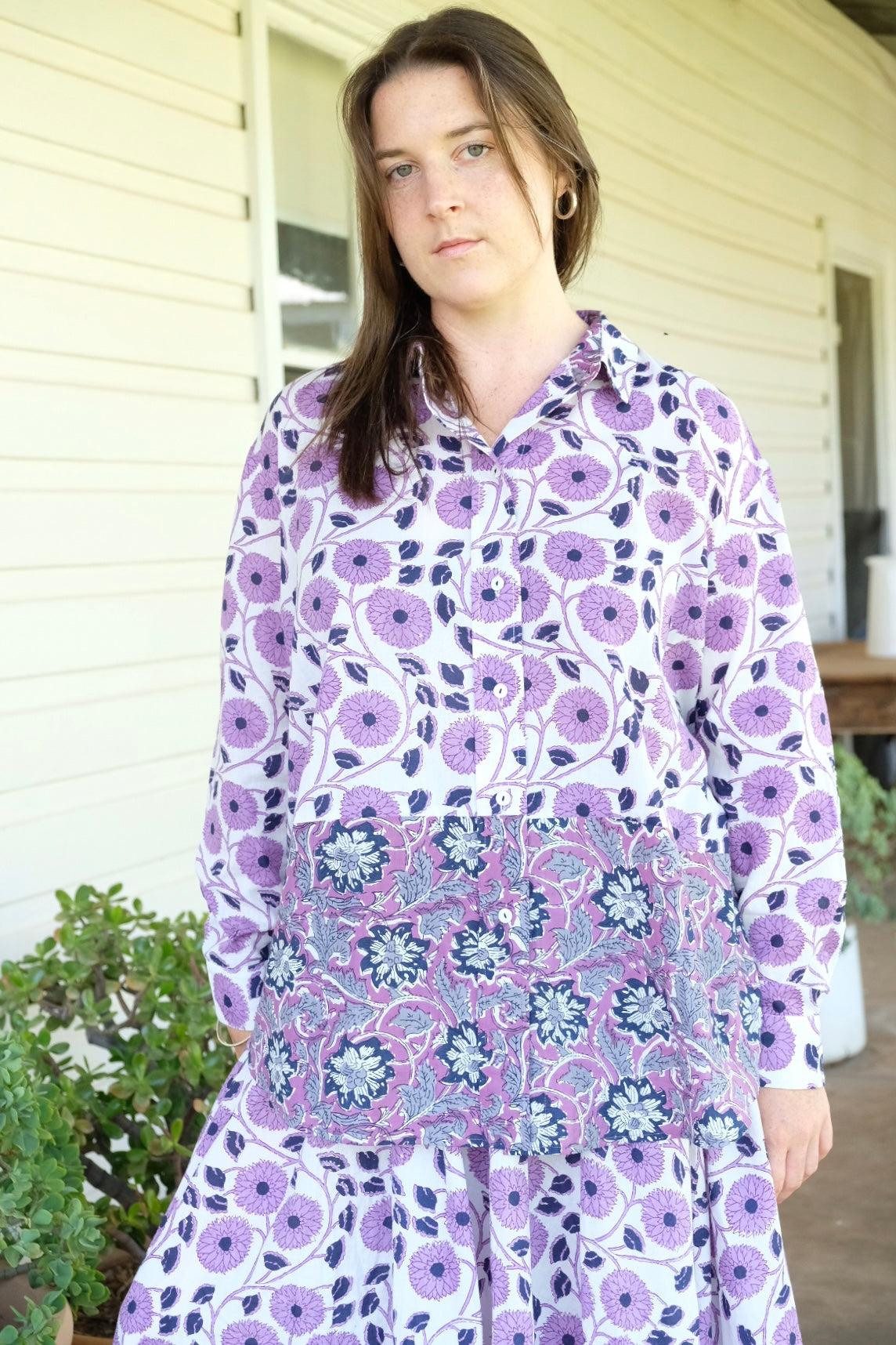 Zahra Cotton Floral Shirt
