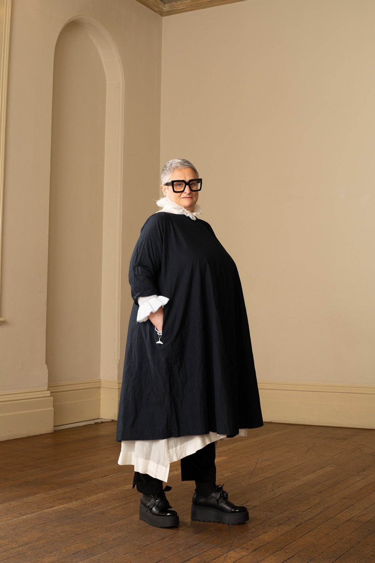 Manon Dress - Paper Cotton black