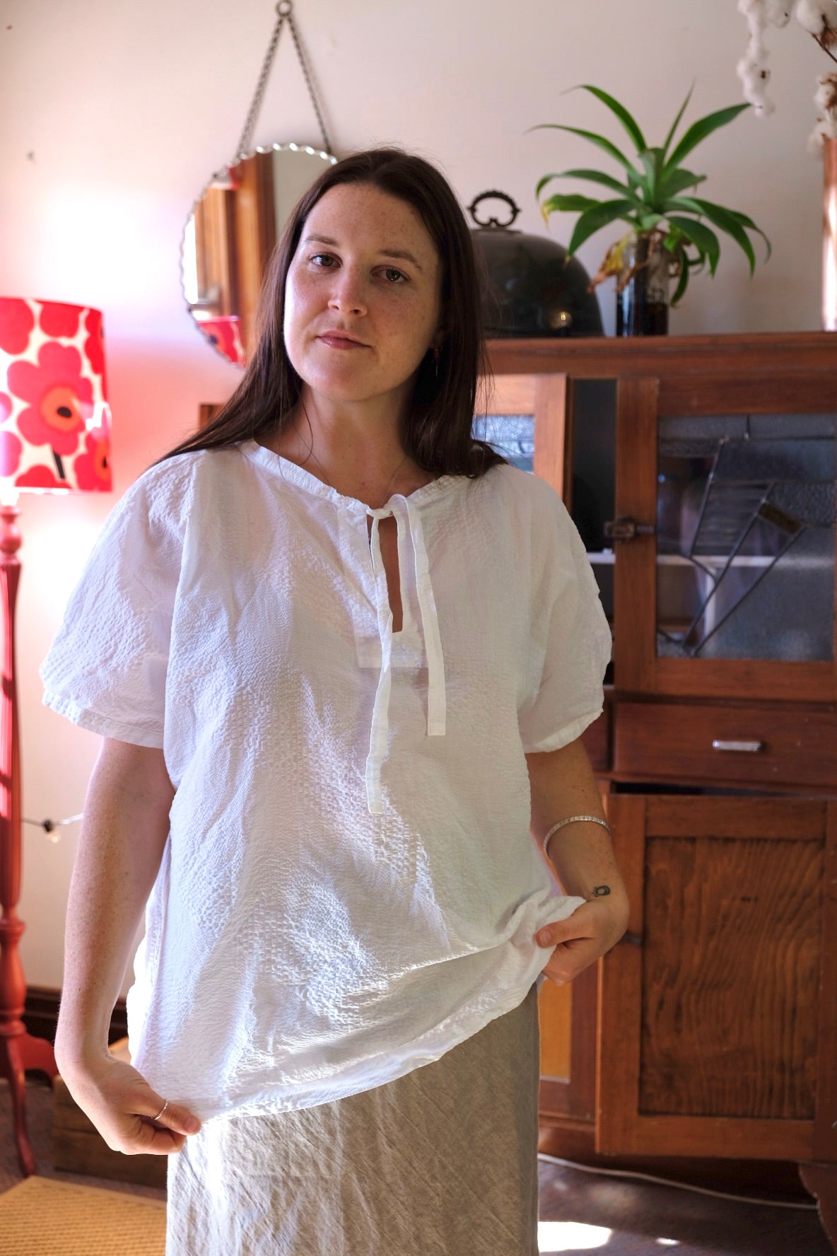 Dahlia Cotton Top - Milk