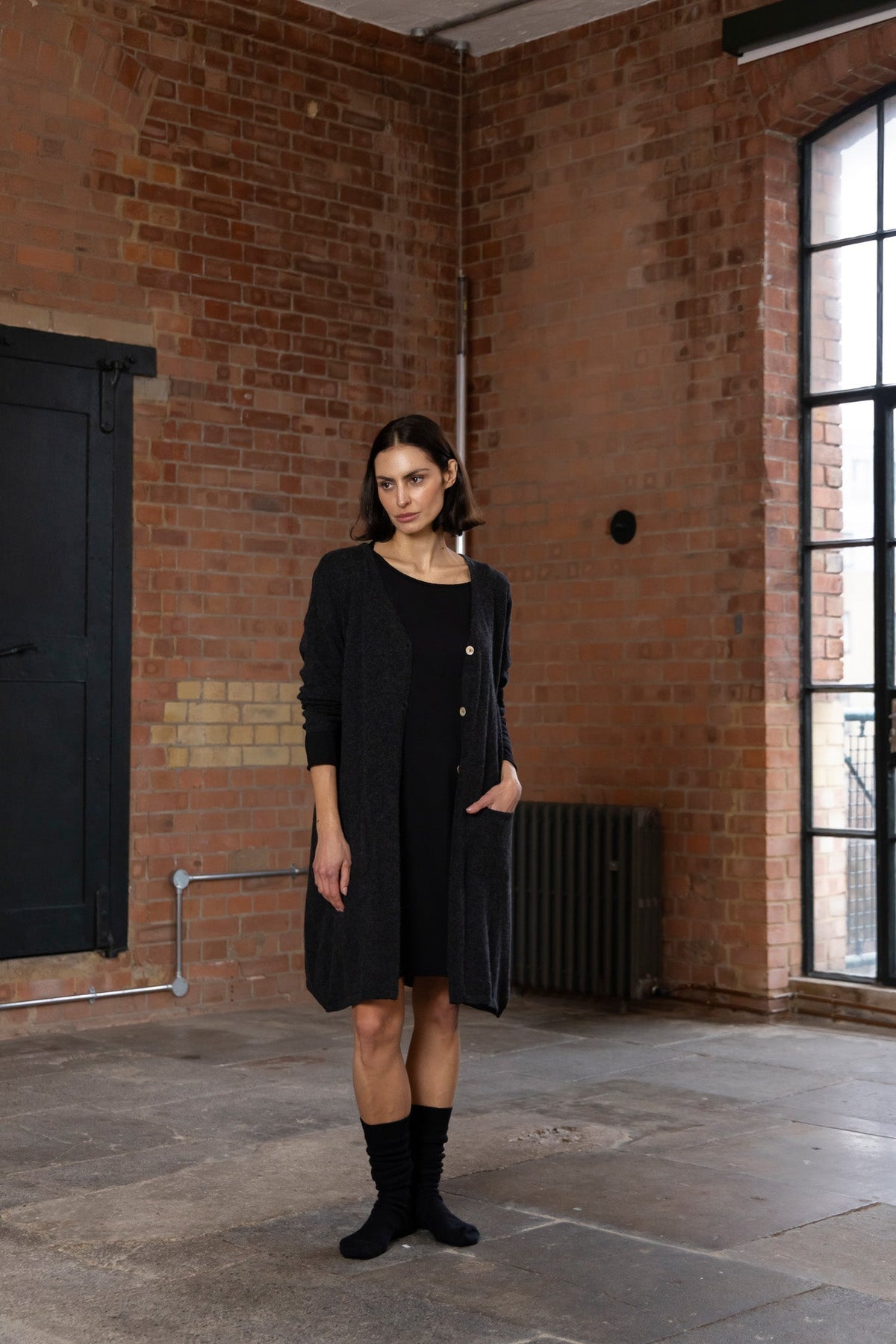 Ellery Wool Cardigan - Black