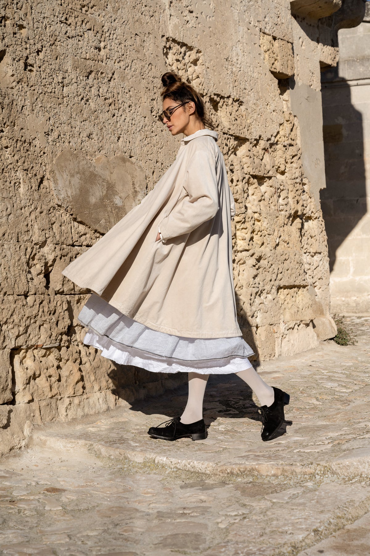 DEVILLE COAT - COTTON VELVET - Fawn