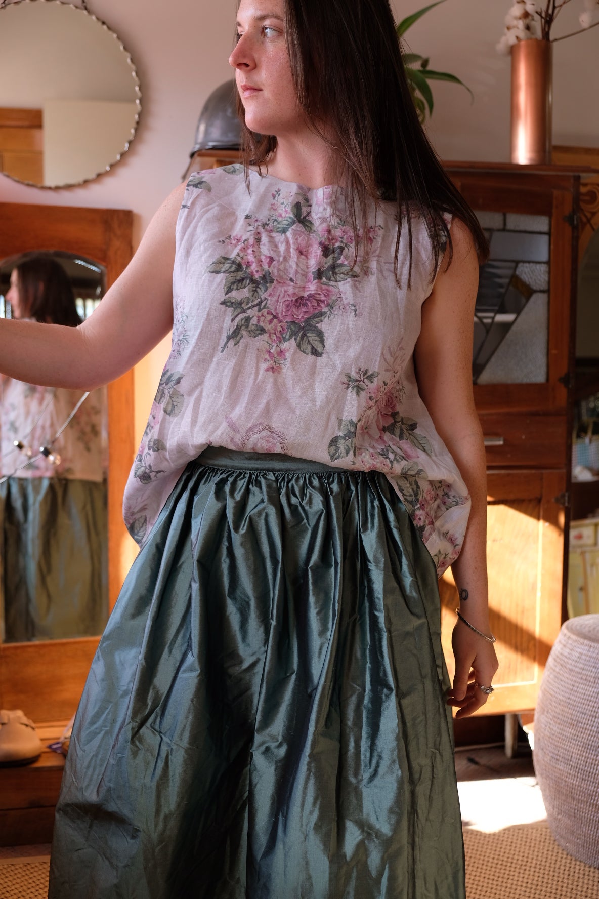 Tallulah Silk Skirt - Abyss