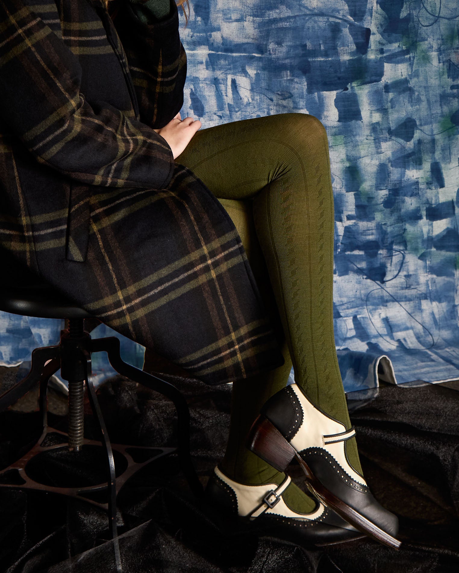 Merino Wool Tights - Form Green