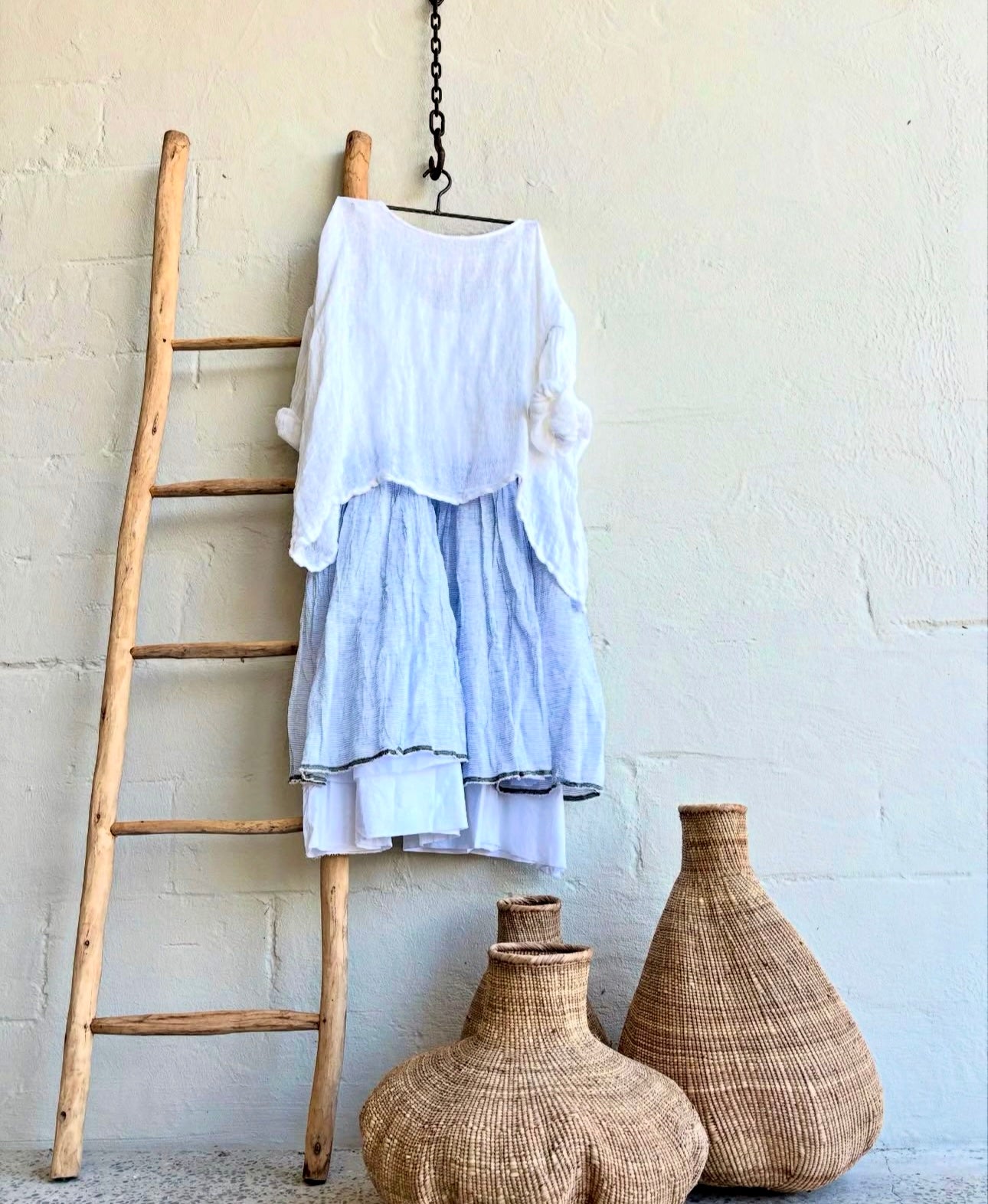 St Barts Linen Top - White