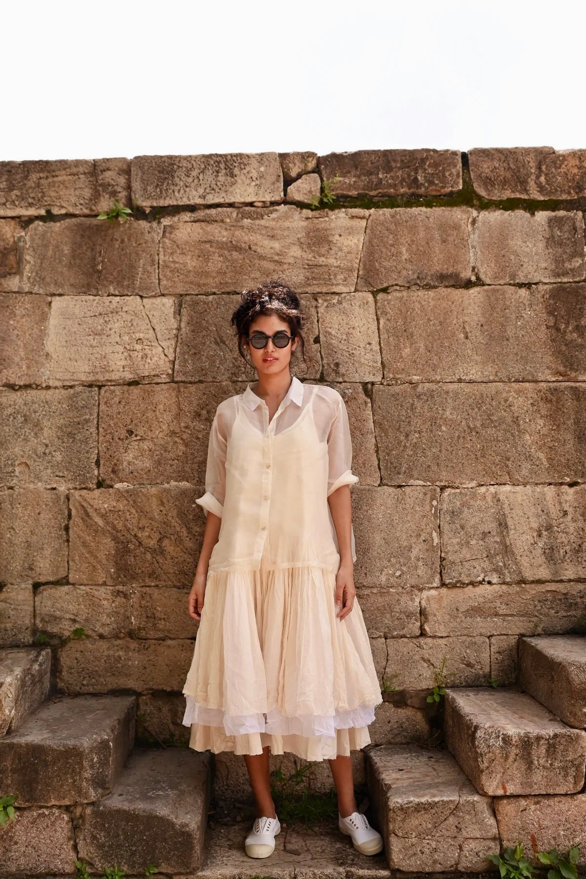 Chiara Shirt Silk Organza - Cream