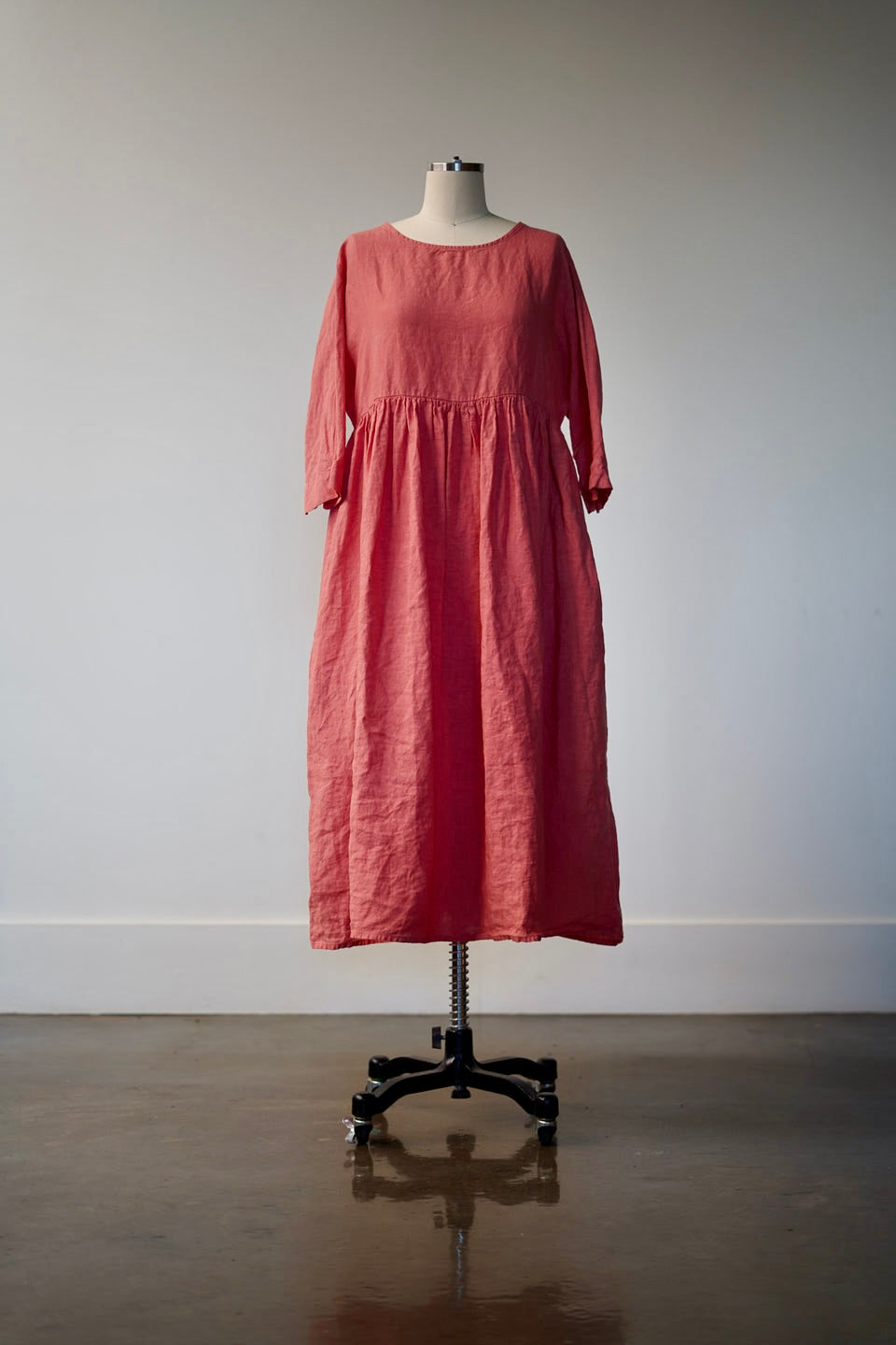 Picnic Dress Linen - Coral