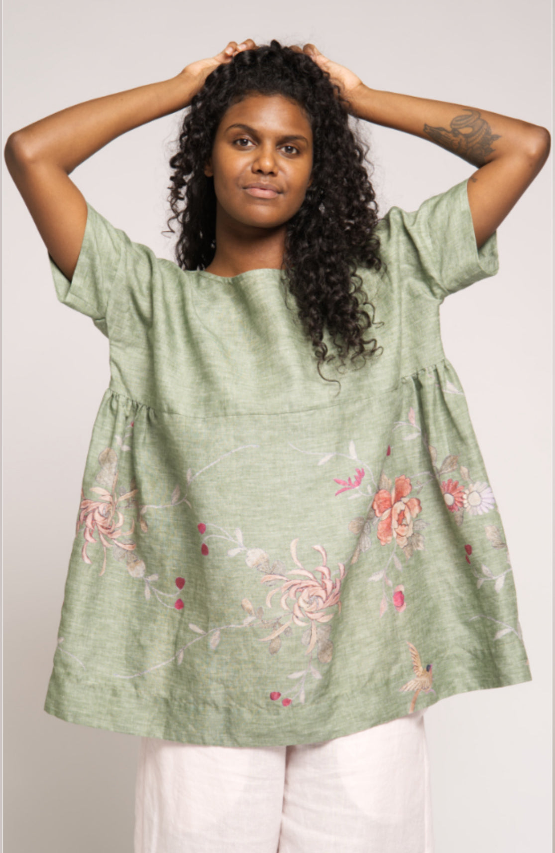 Sparrow Tunic - Grey Floral