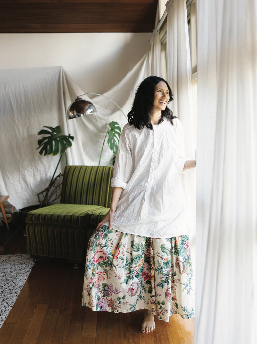 Ulla Skirt in Bouquet Print