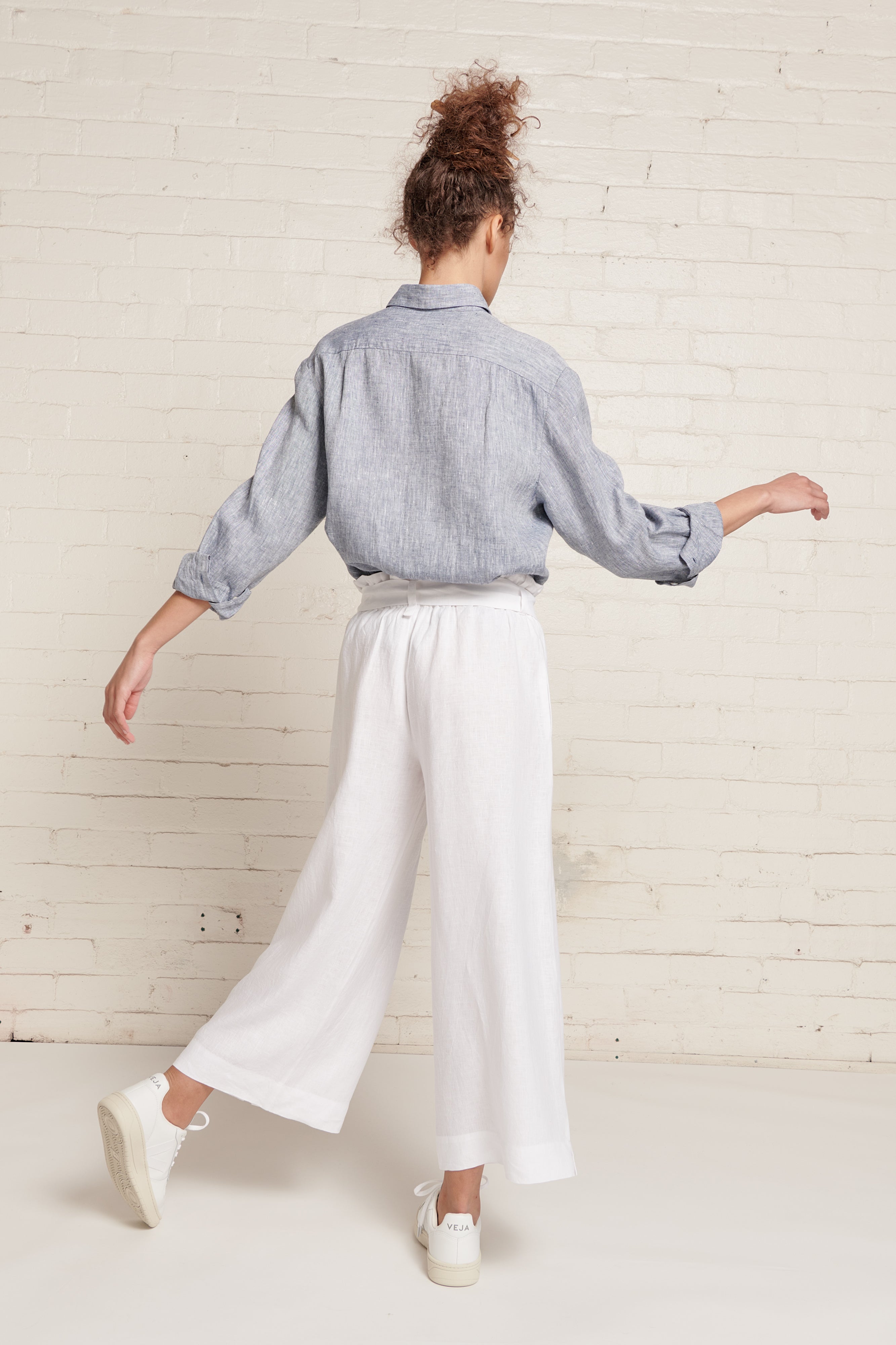 The Handsome Man Shirt - Denim CROSS DYE