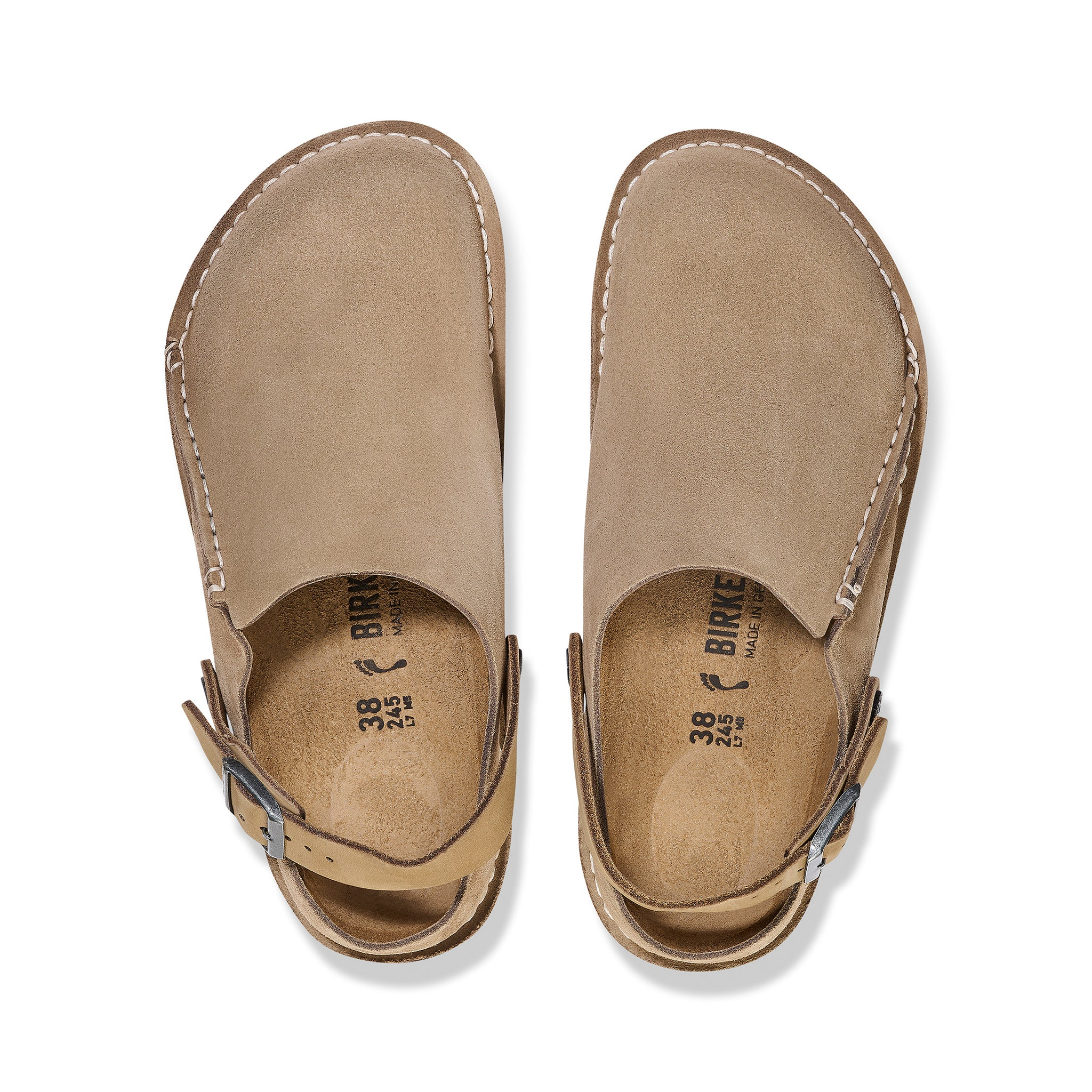Lutry Grey Taupe Suede Leather