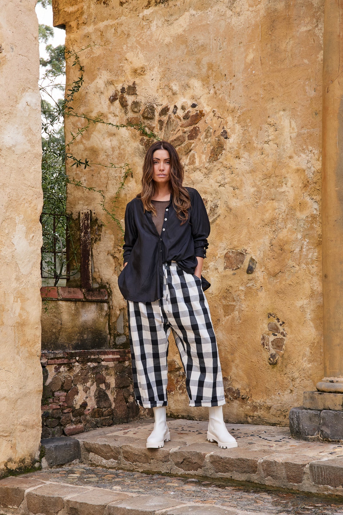 Elodie Pure Silk Top - Black