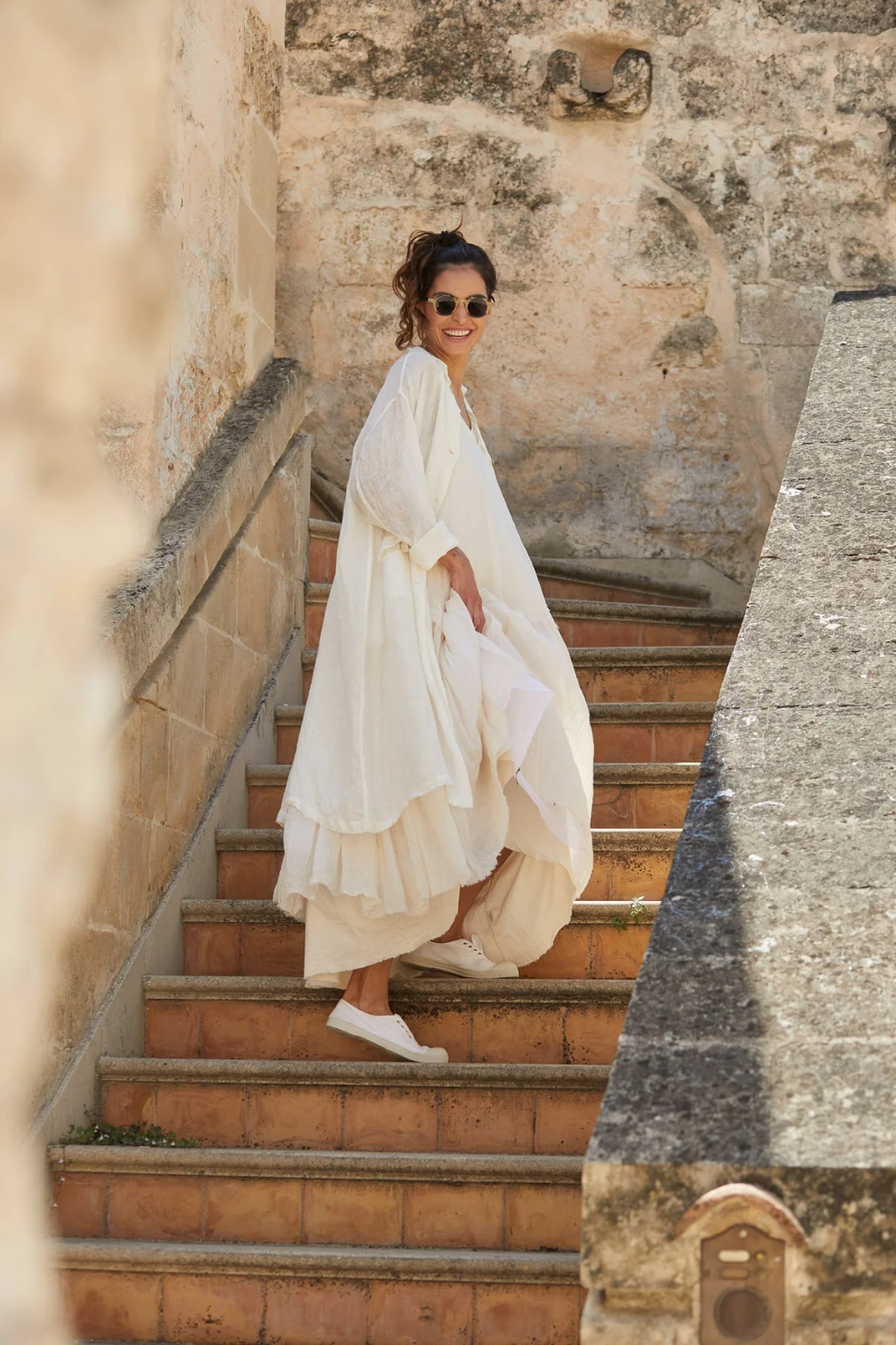 Amelie Tutu Slip Dress Long - Warm White