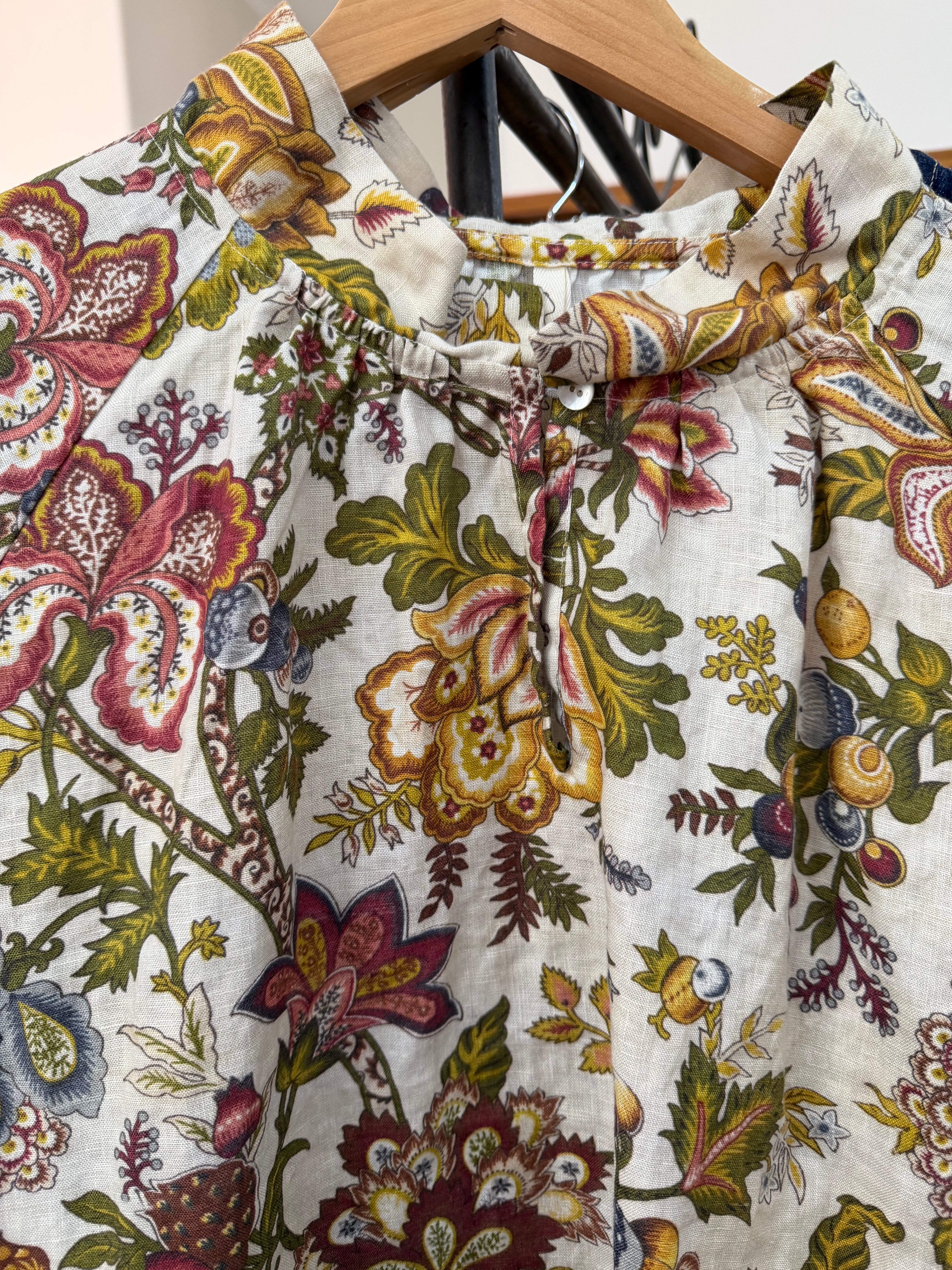 Aurora linen Smock - tulip
