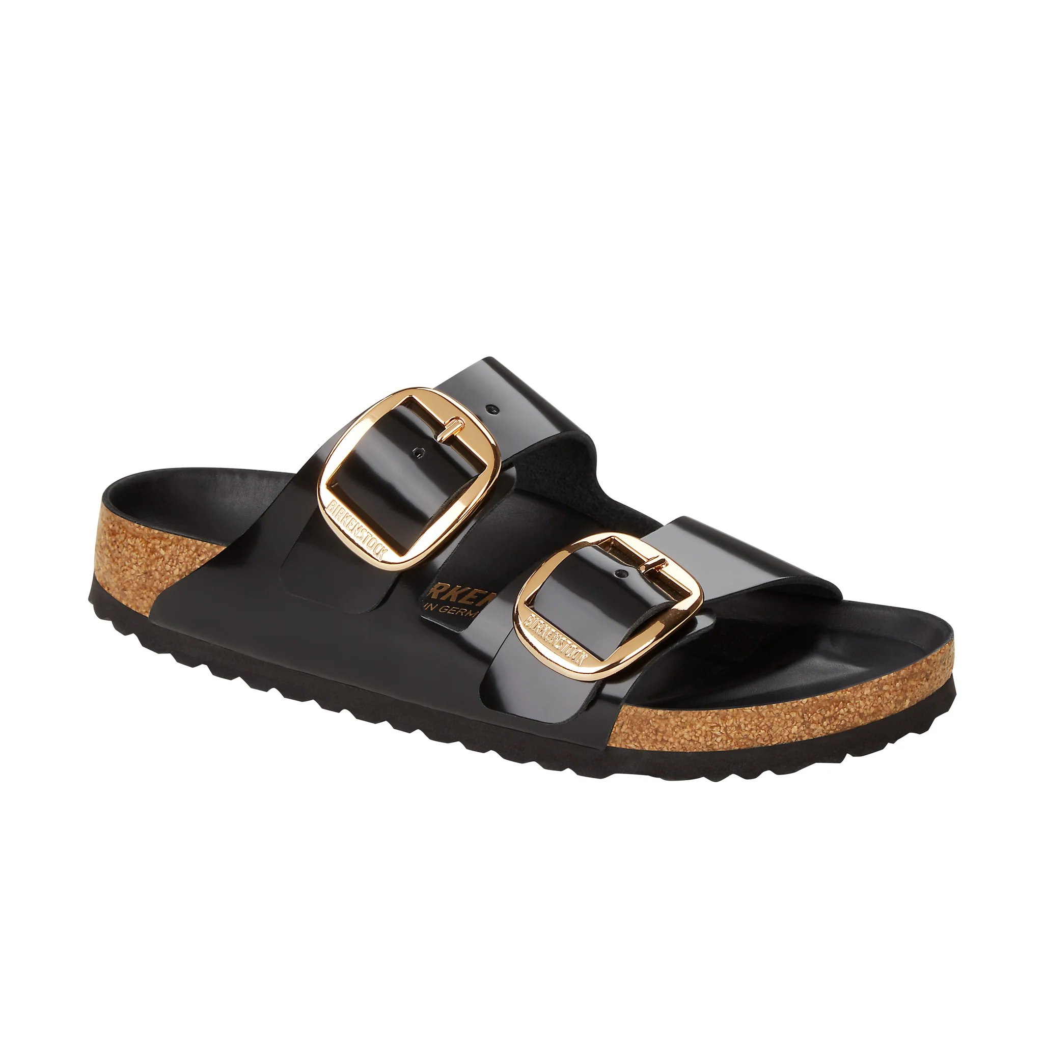 Arizona Big Buckle High Shine Black Natural Leather Patent