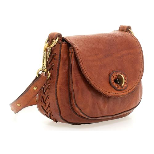Dalia bag with threading - cognac