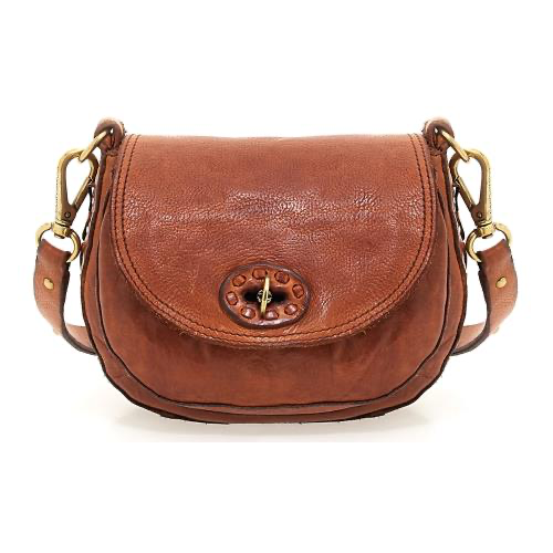 Dalia bag with threading - cognac