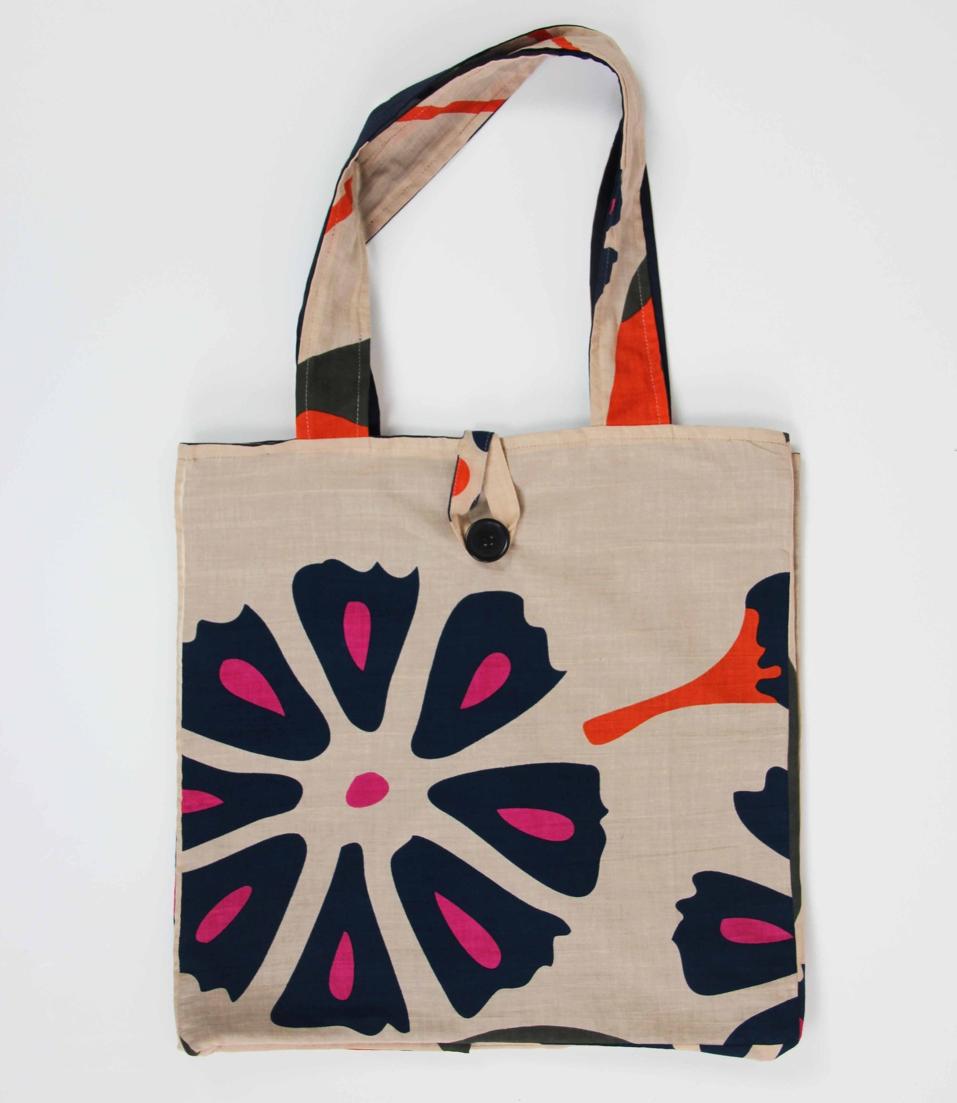 Upcycled Cotton Tote Bag Ecuador Orange