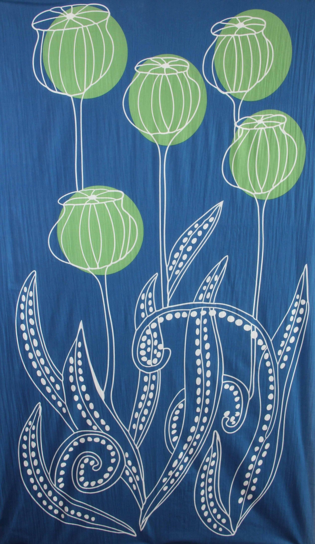 Organic Cotton Scarf Mekong Marine Navy