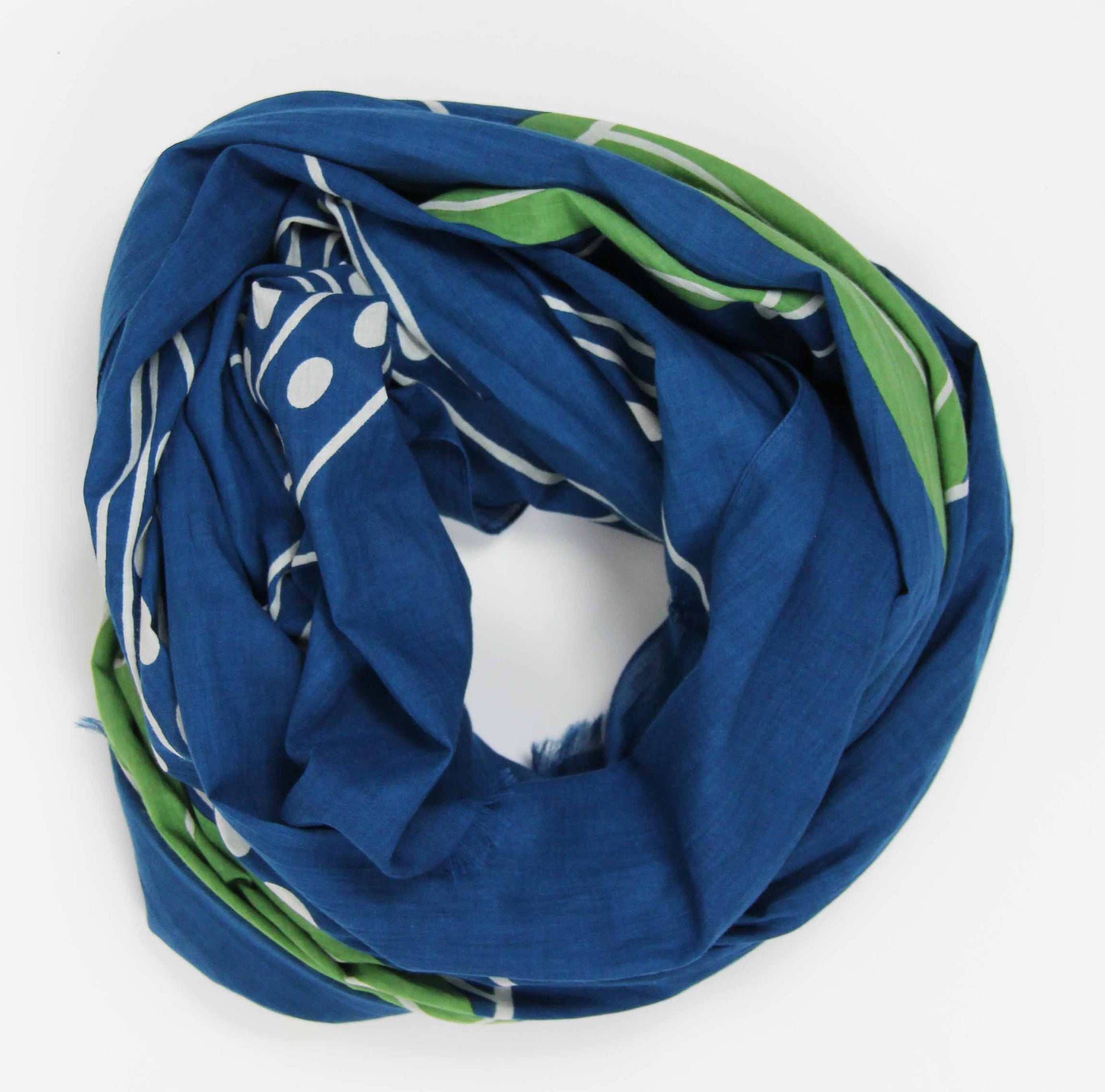 Organic Cotton Scarf Mekong Marine Navy