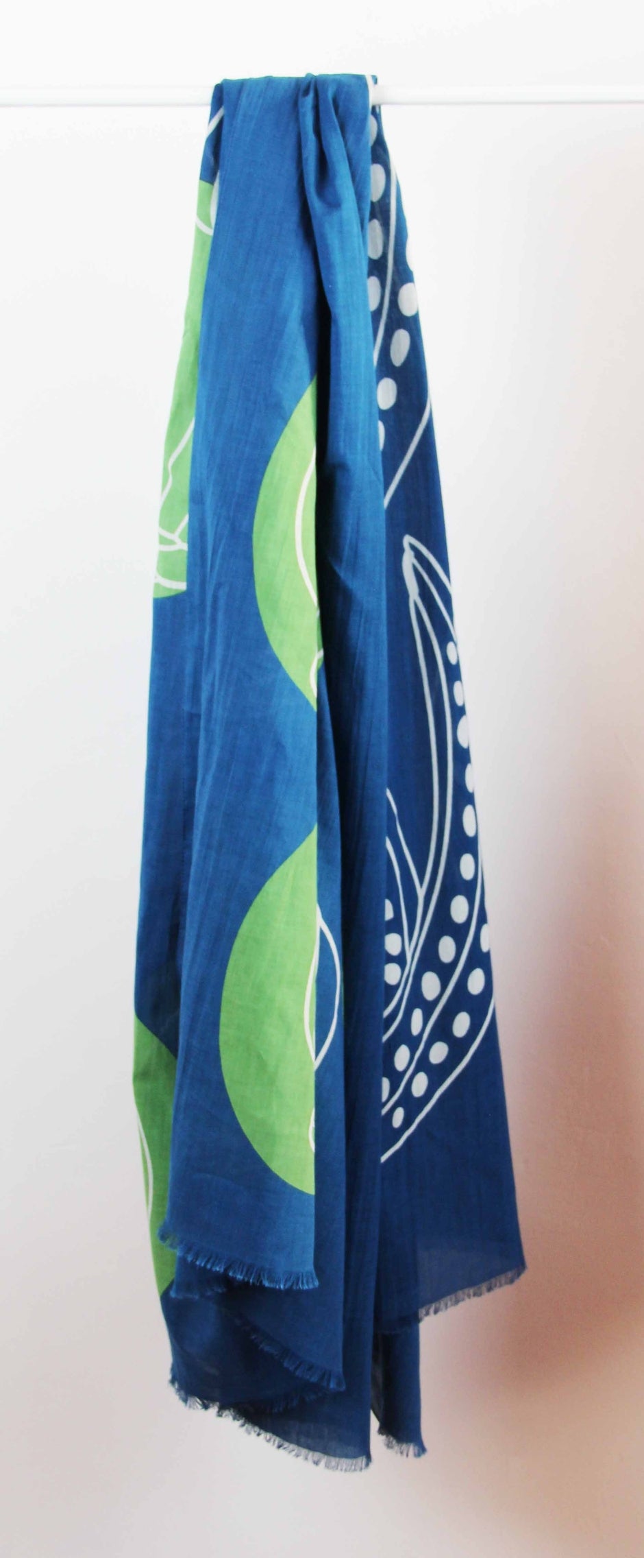 Organic Cotton Scarf Mekong Marine Navy