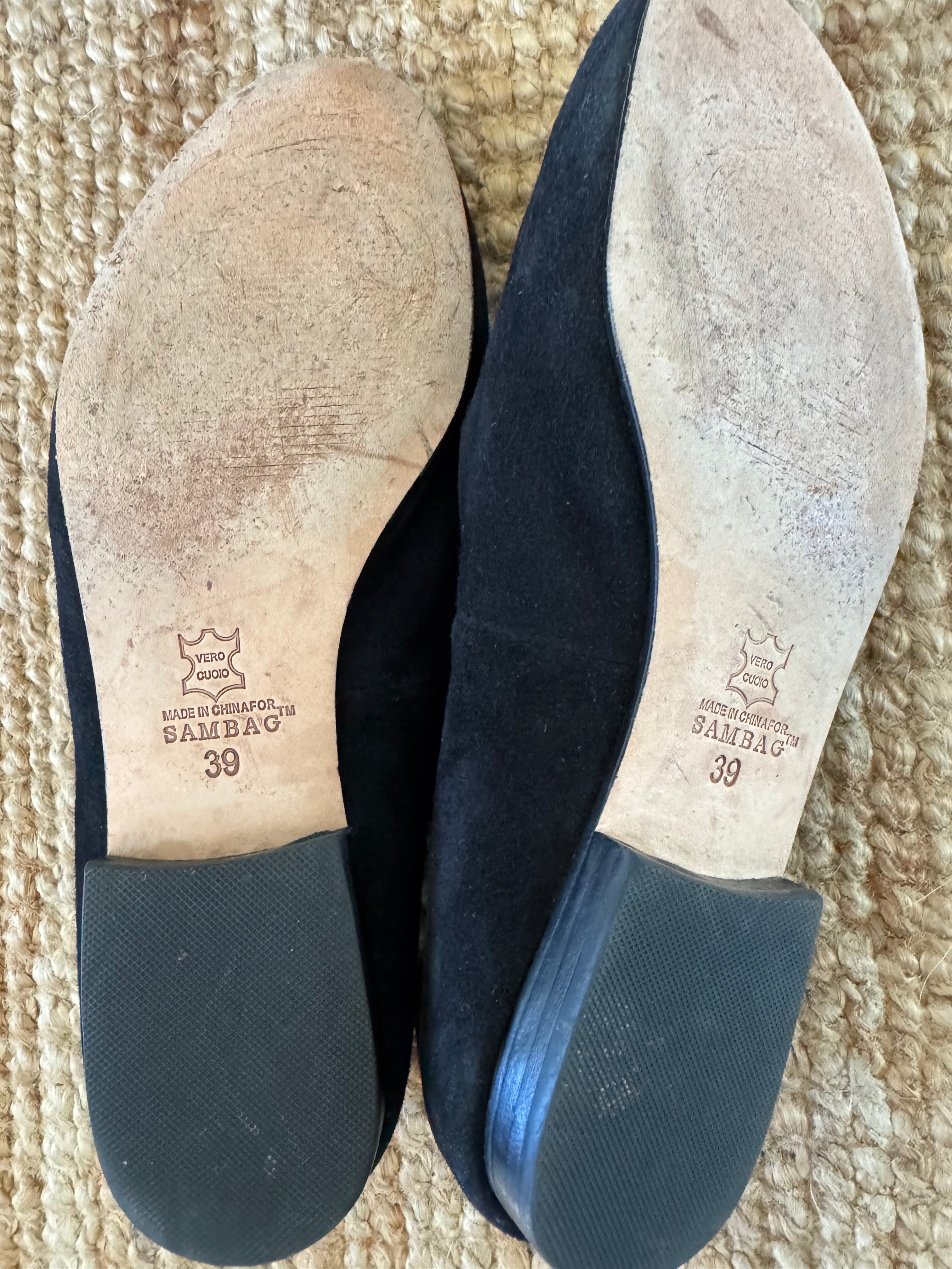 Pre-loved Sambag Lola Black Suede Loafer
