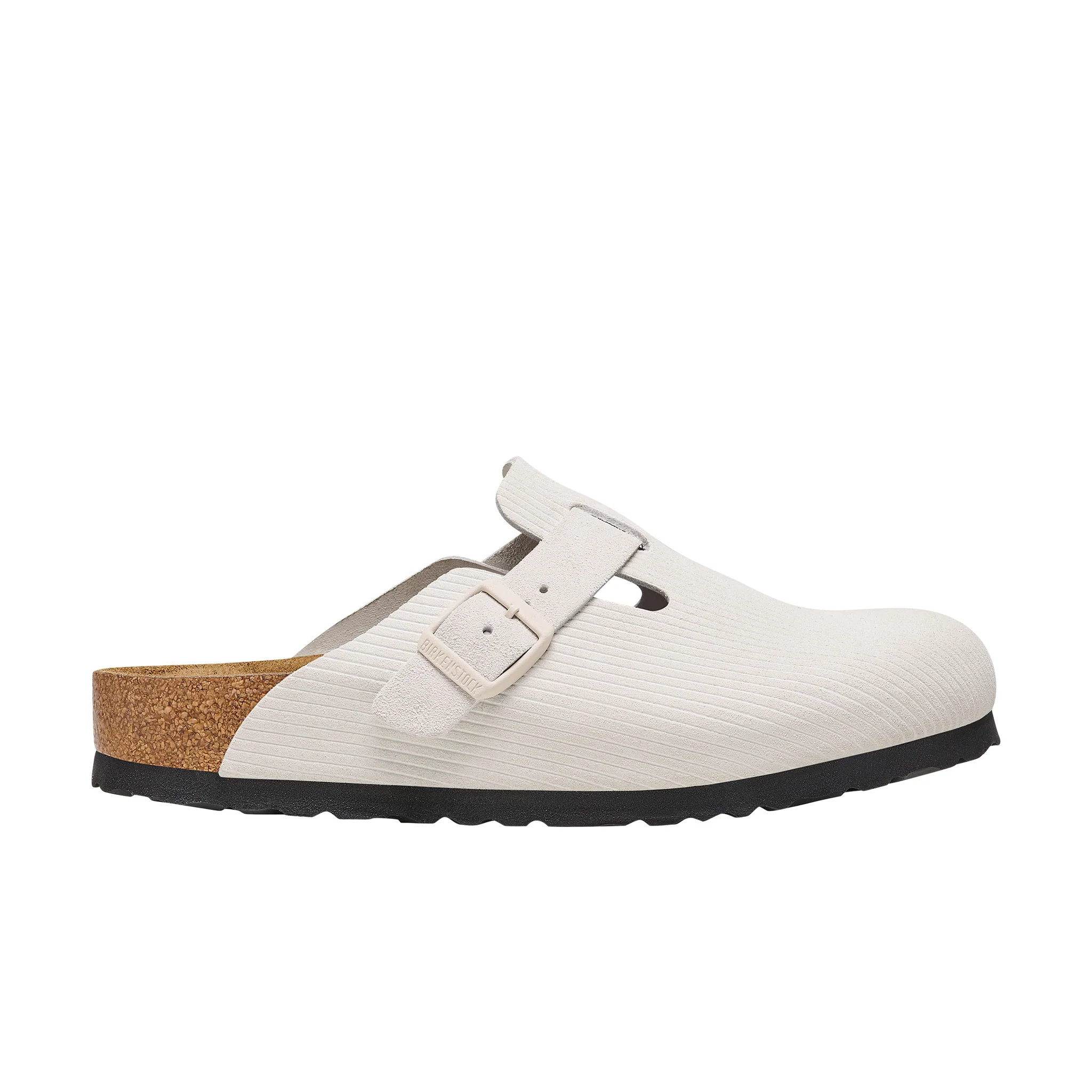 Boston Antique White Embossed Suede Leather