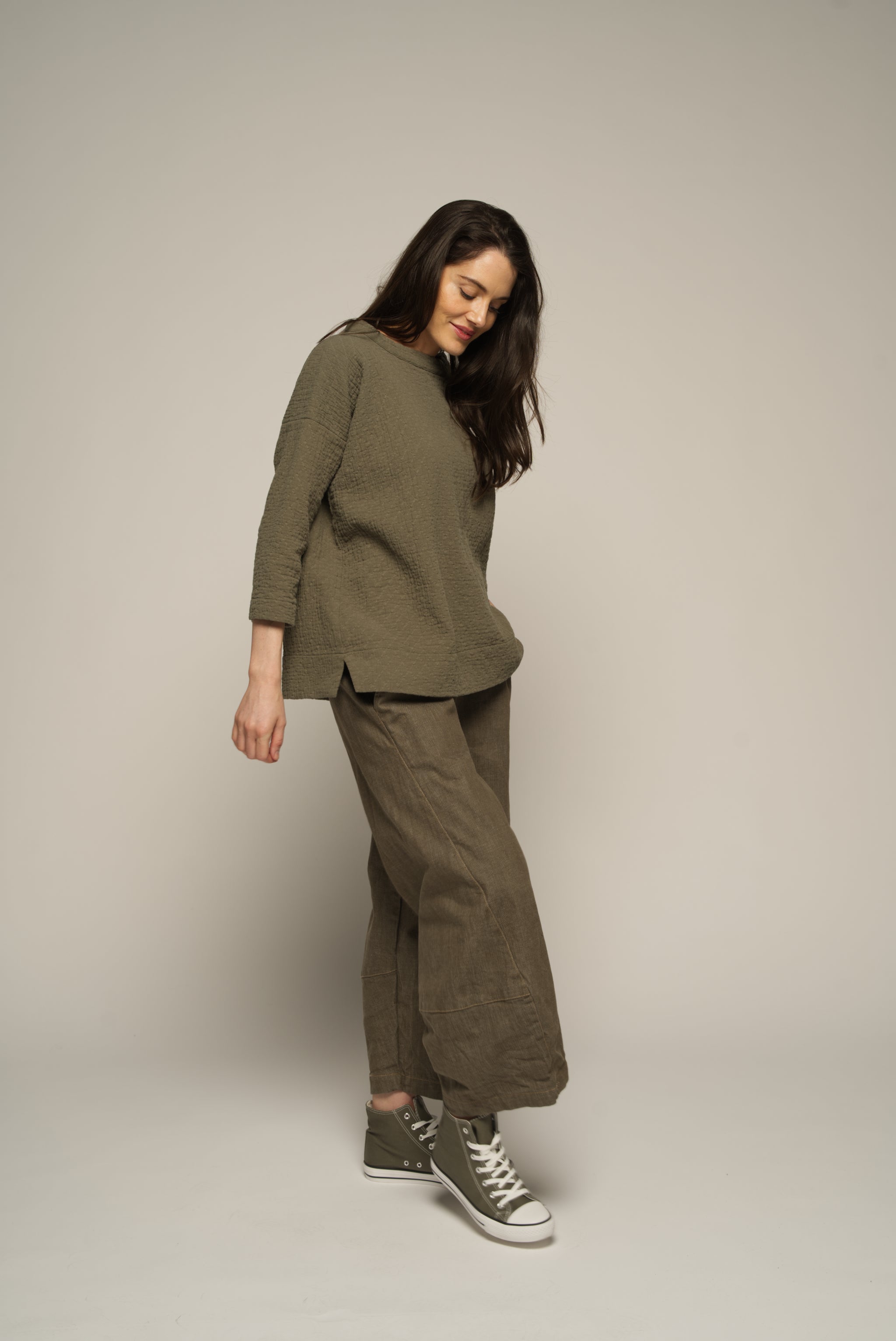 Quilpie Top - Khaki