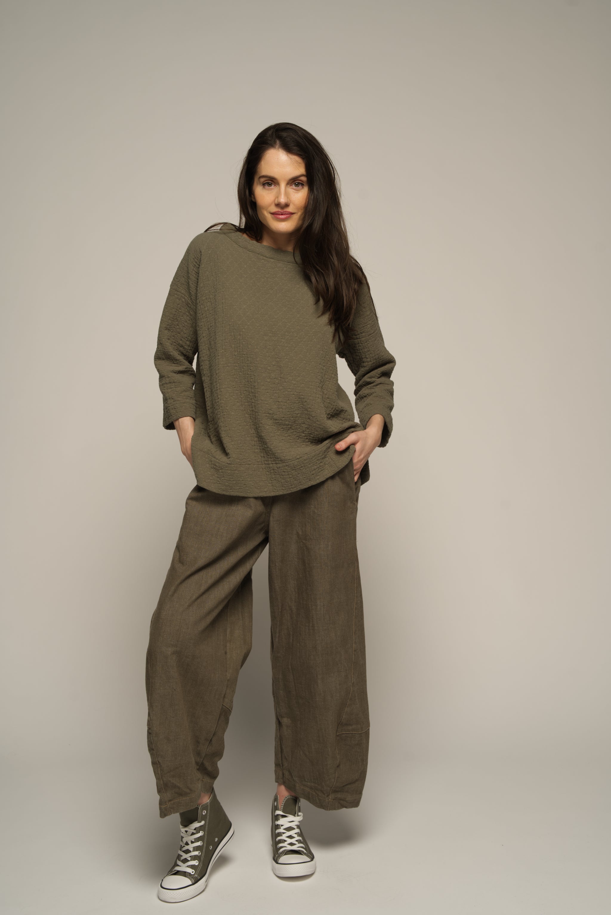 Quilpie Top - Khaki