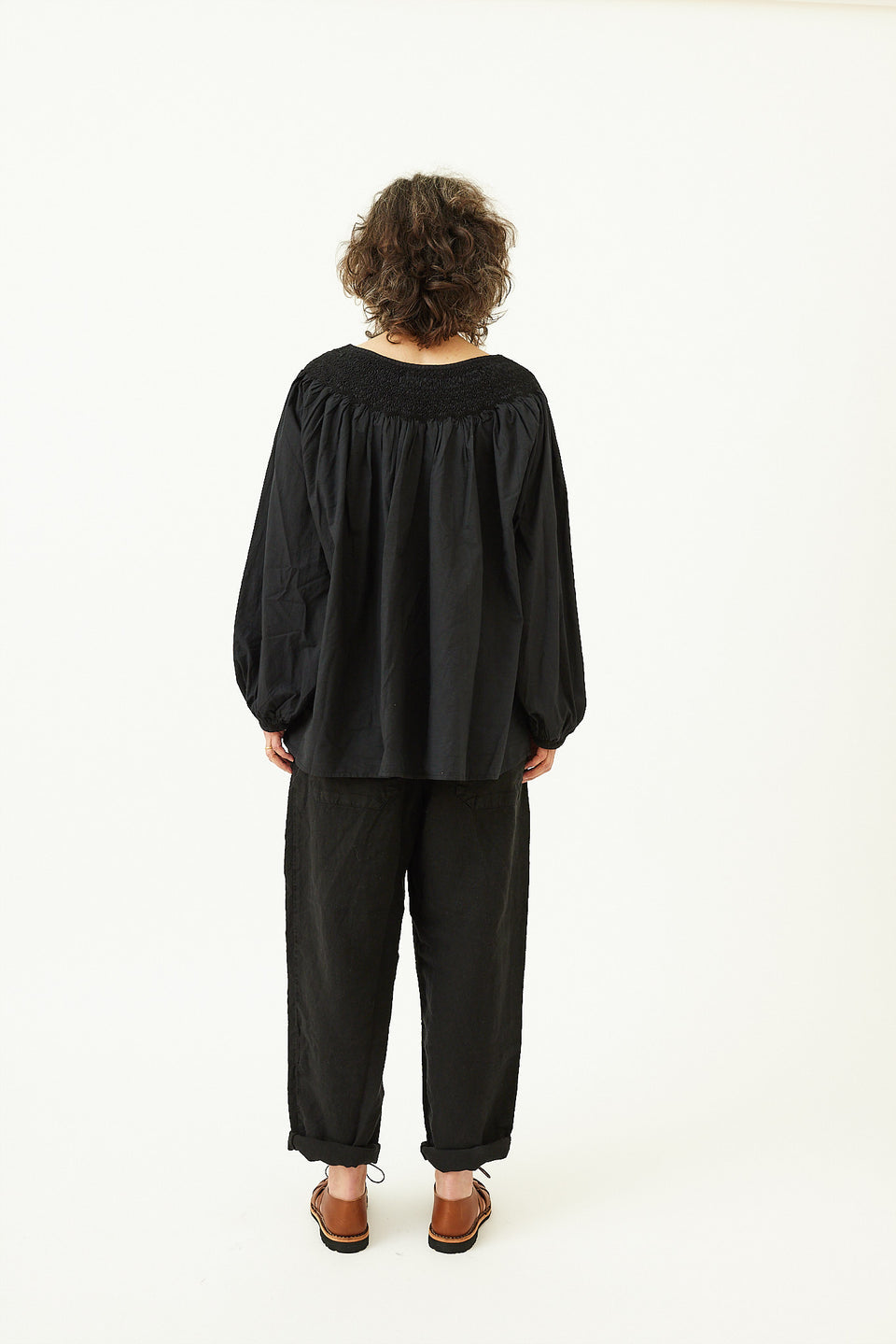 Murphy Tailored Pant Mid Weight Linen Black
