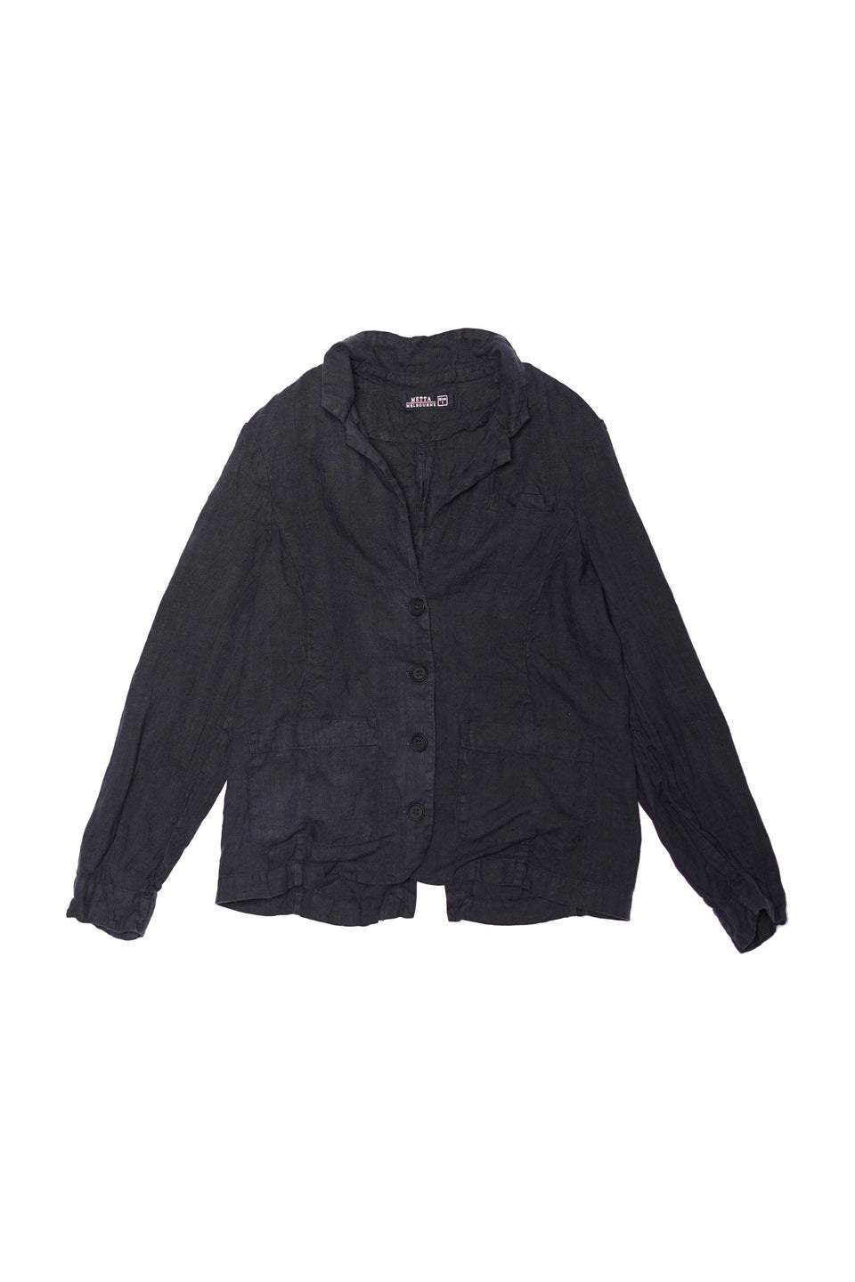 Lila Blazer - European Linen - Navy