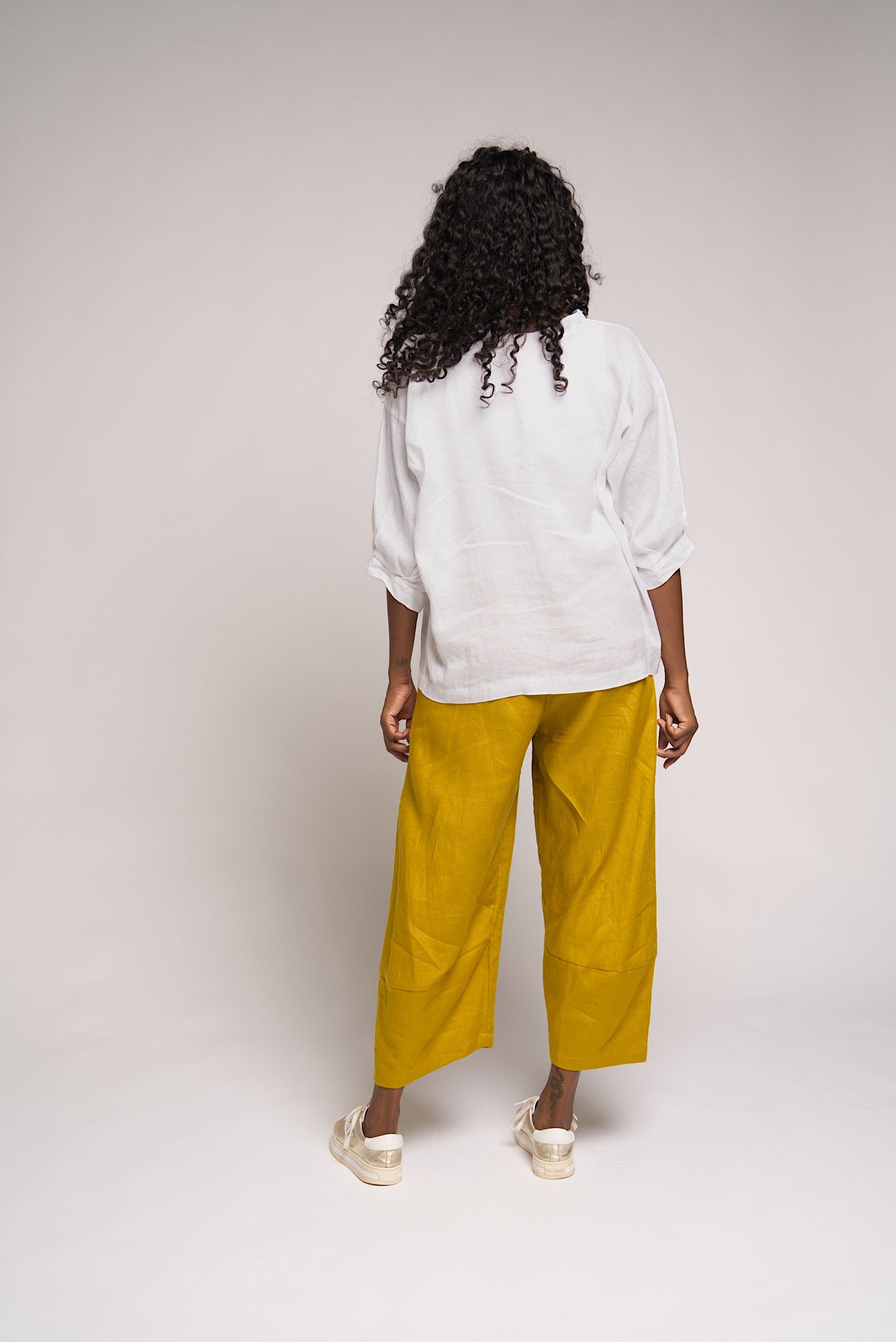 Juno Linen Top - White