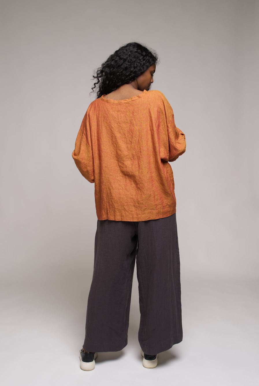 Juno linen Top - Mandarin