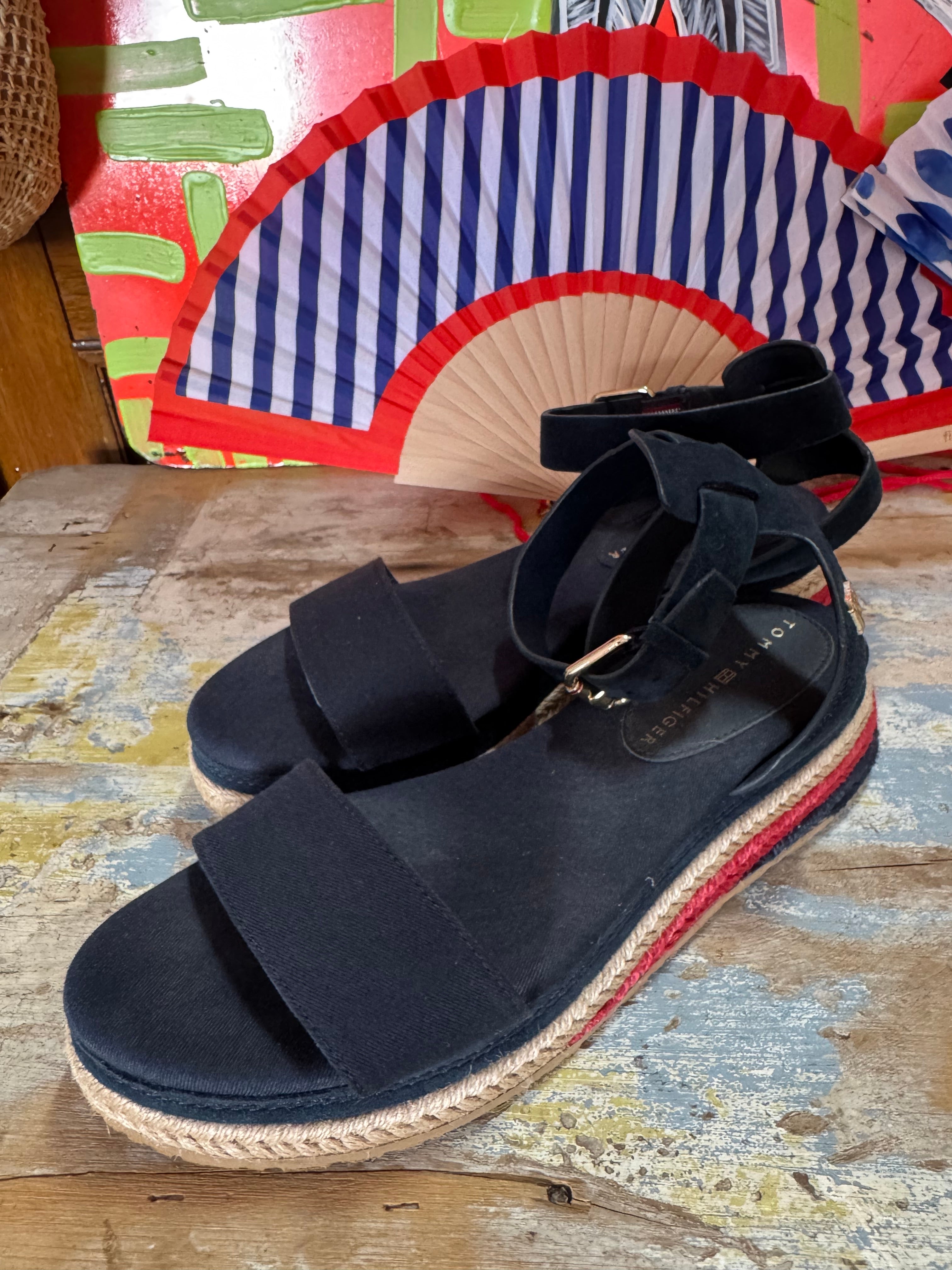 Pre-loved Tommy Hilfiger strap-detail espadrilles